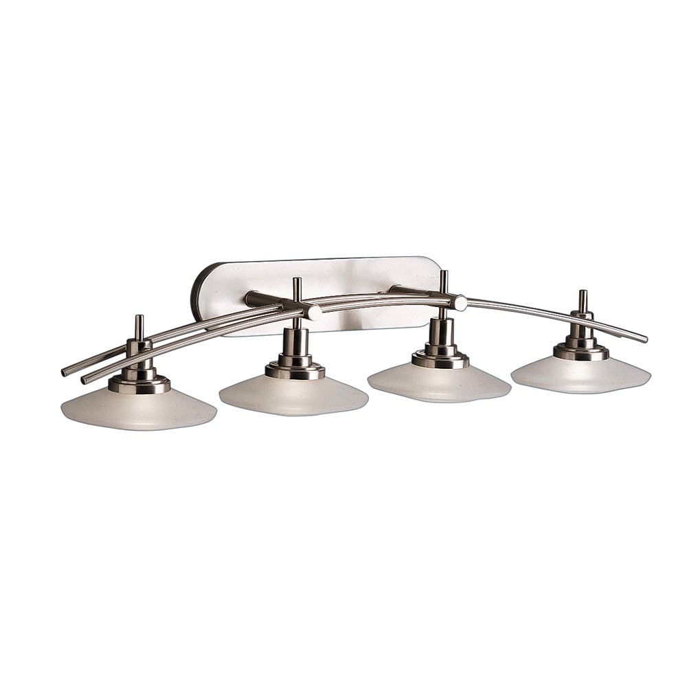 Kichler 6464NI Structures 40-in 4-Light Brushed Nickel Modern/Contemporary Vanity Light
