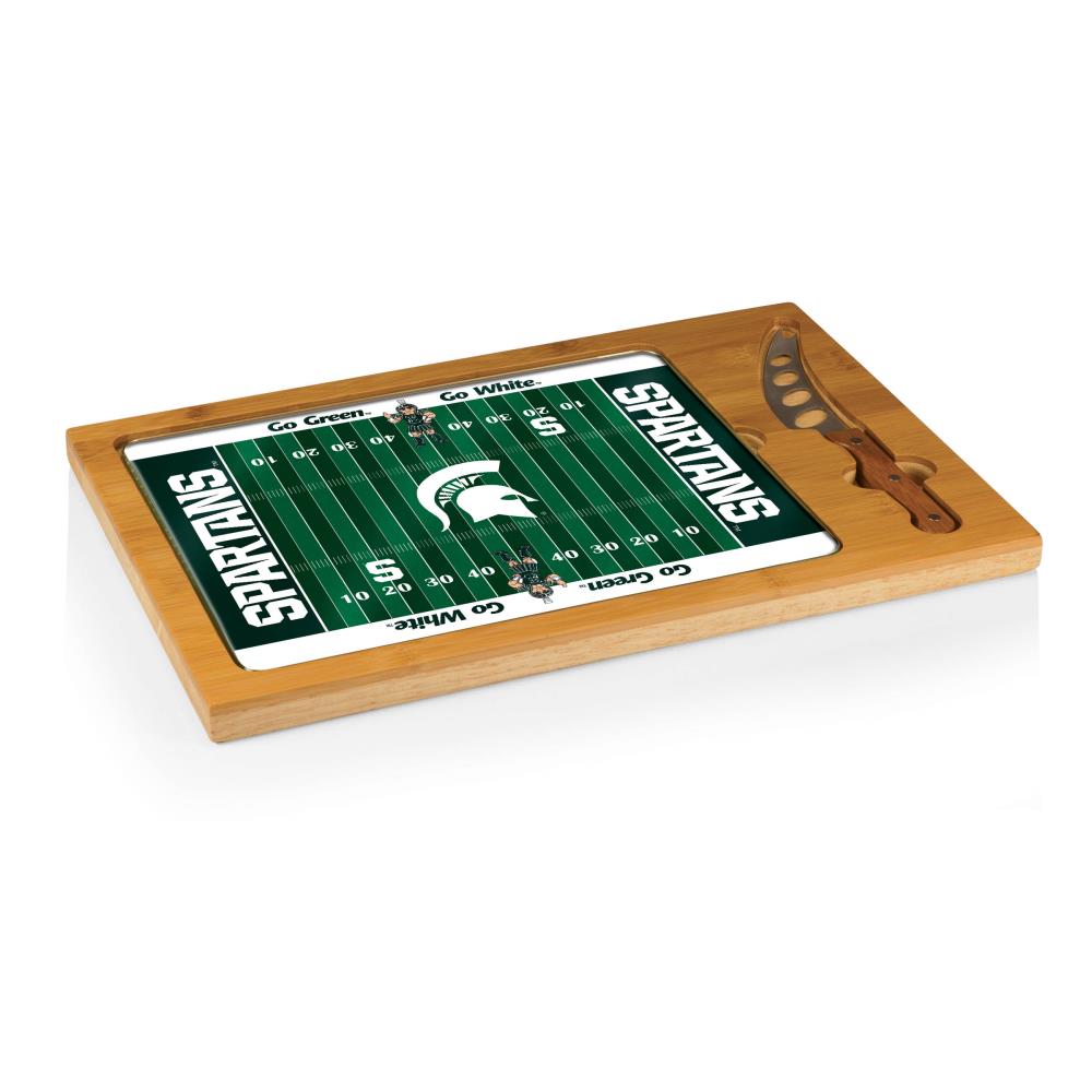 Picnic Time Michigan State Spartans 15.4-in L x 10.04-in W Wood Cutting ...