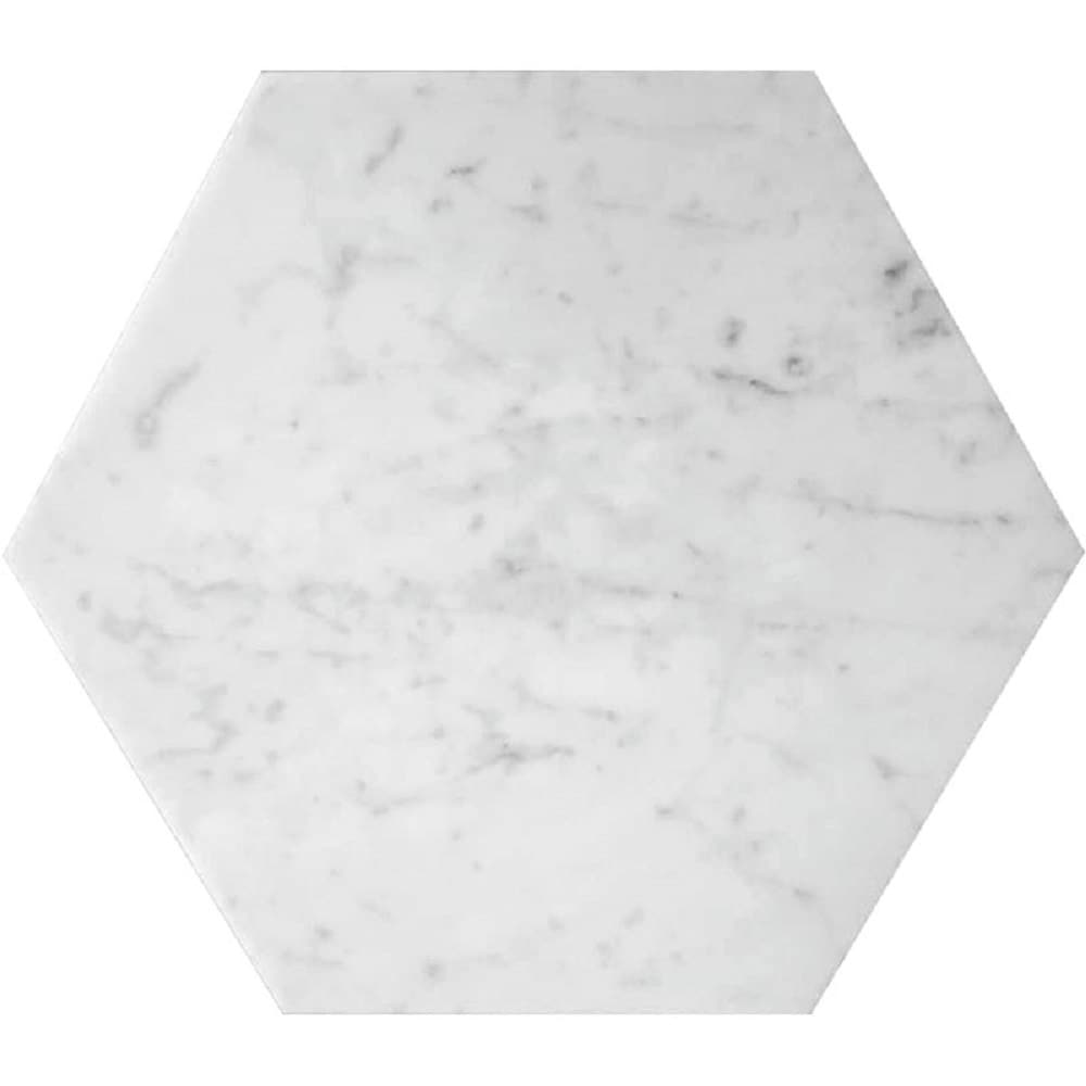 Apollo Tile APLKB88G10HASAMPLE Sample- Floor and Wall Tile White 4-in x 4-in Honed Hexagon Wall Tile