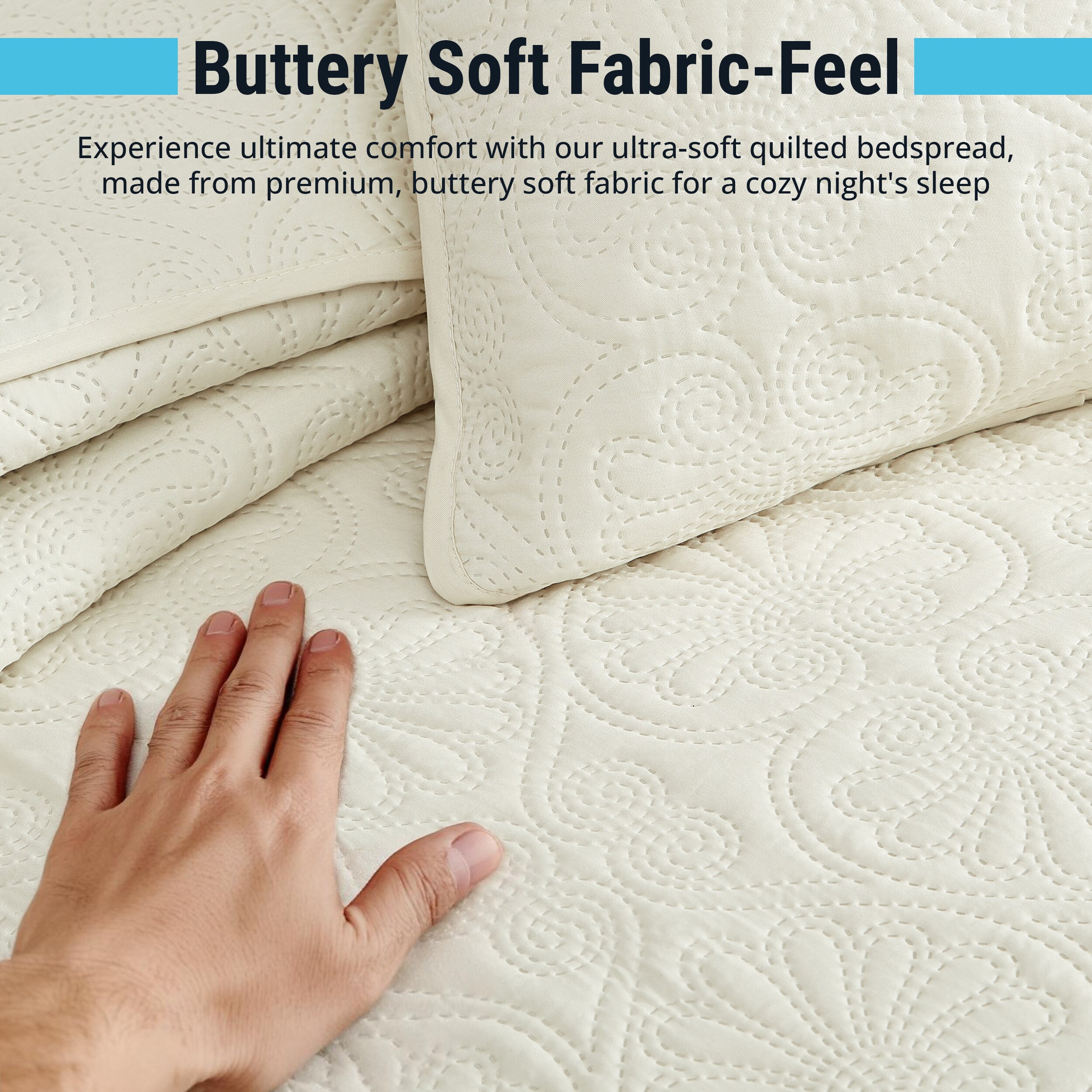 HLC.me BNJI-FQ-BEIG Comforters-And-Bedspreads - View #5