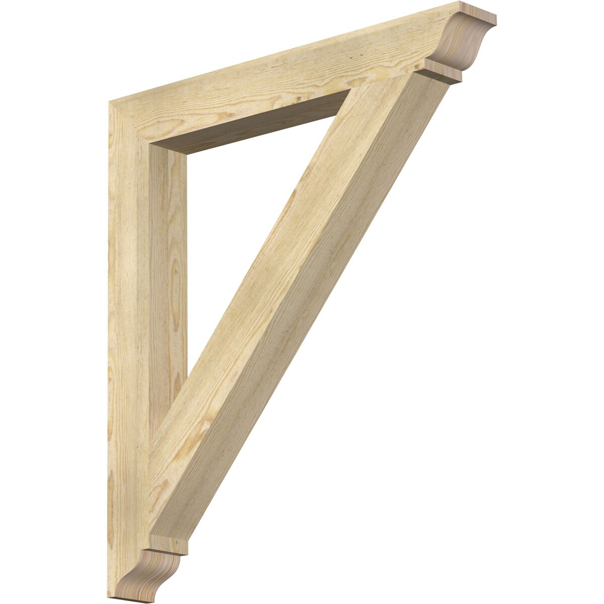 Ekena Millwork BKT04X32X36TRA01RDF Traditional traditional rough sawn 4-in x 32-in x 36-in Douglas fir Brown Wood Standard bracket