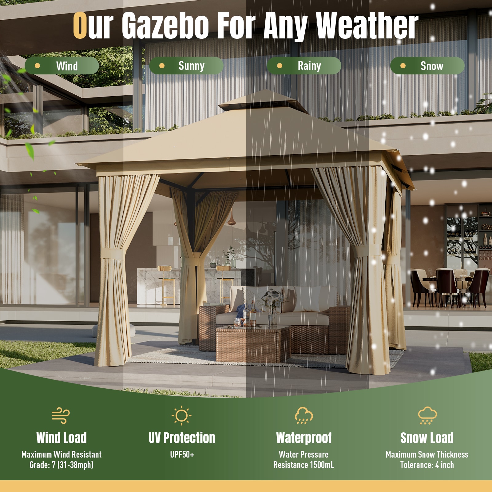 AOXUN AX-401G21 Wood-Resin-Gazebos - View #9