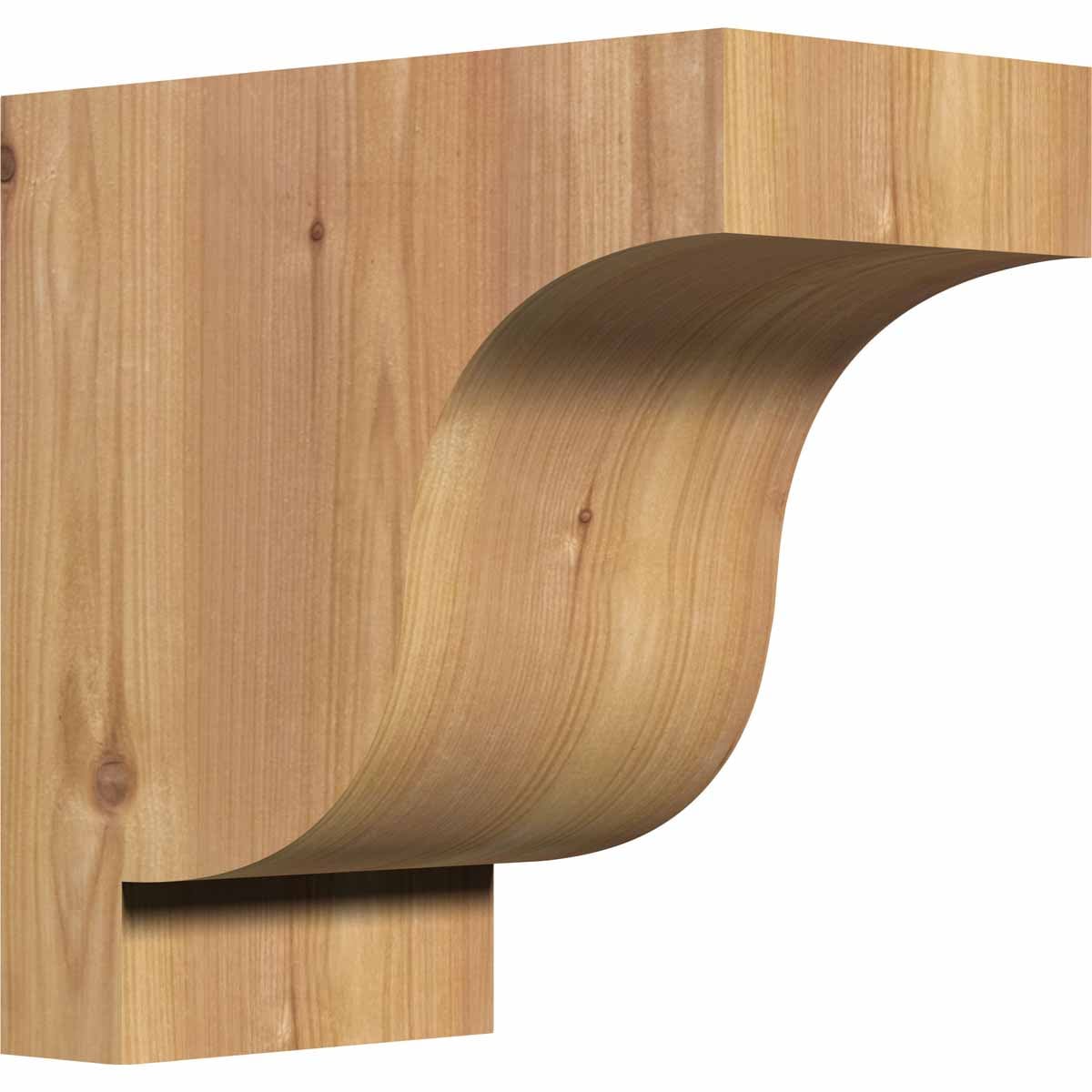 Ekena Millwork COR06X10X10NEW00SWR 5.5-in x 10-in x 10-in Newport Unfinished Western red cedar Wood Paintable/Stainable Corbel