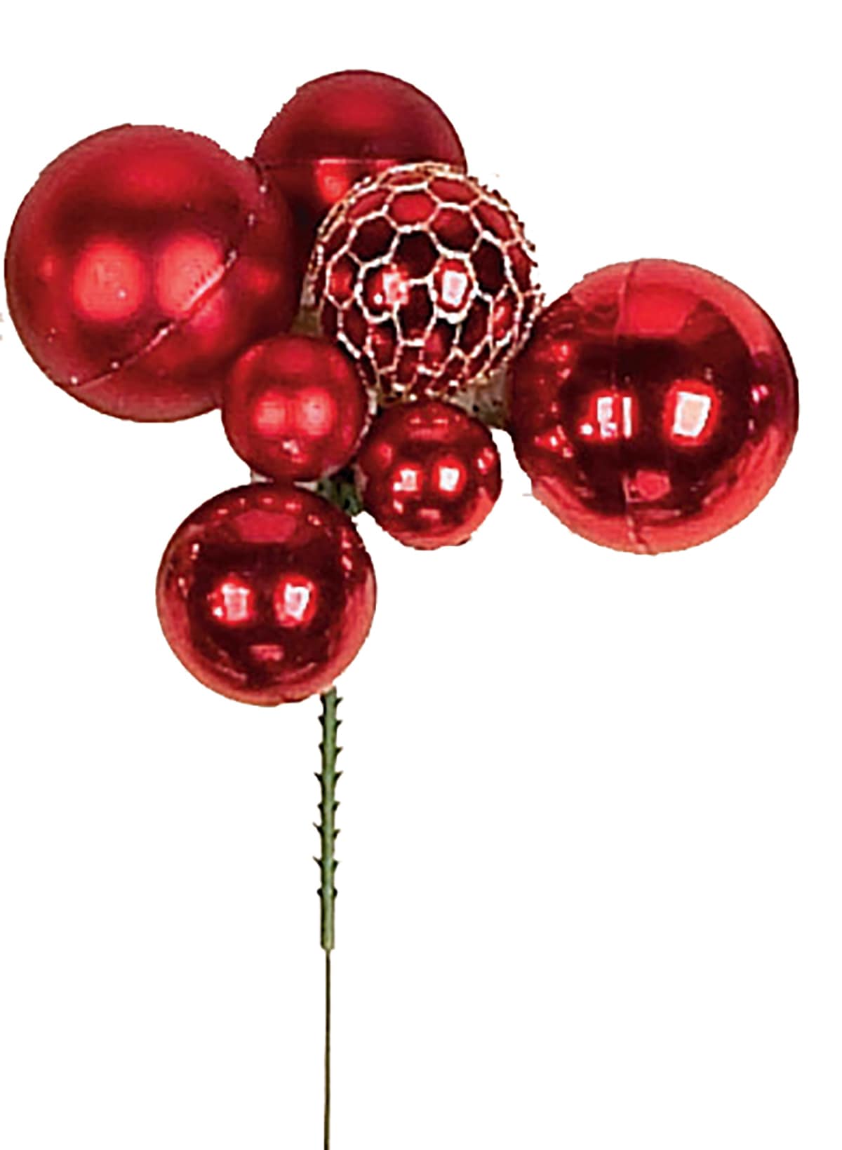 Worth Imports 12-Pack Red Ball Spray Christmas Tree Pick in the