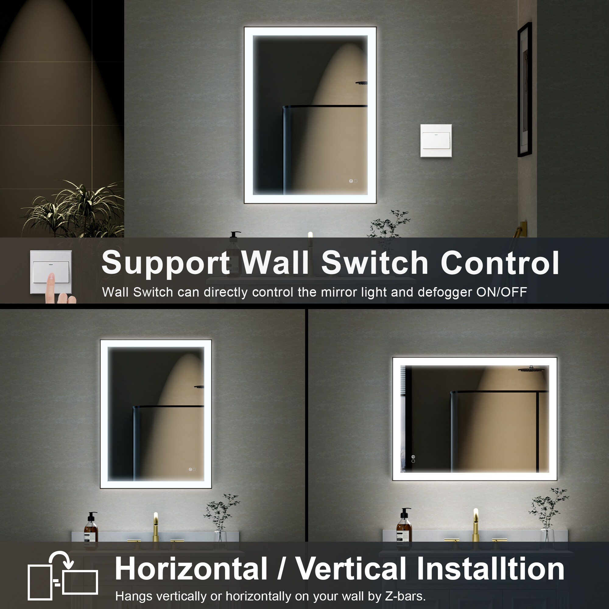 WELLFOR W5FM2836MB Framed-Bath-Mirrors - View #8