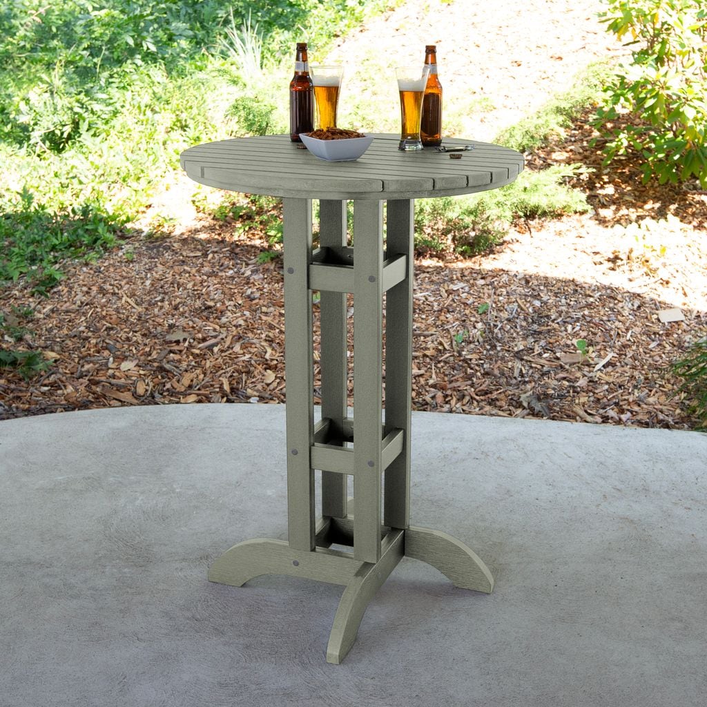 highwood Lehigh Round Outdoor Bistro Table 26.6-in W x 30-in L