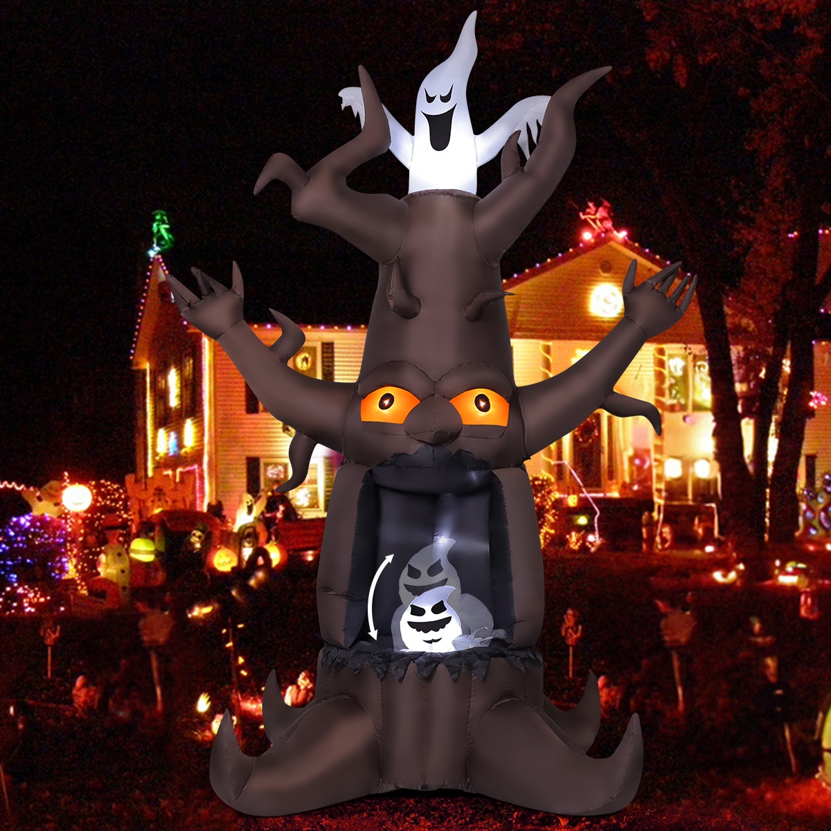 GOOSH DJ-WS-69463 9-ft Yard stake Lighted Tree Inflatable