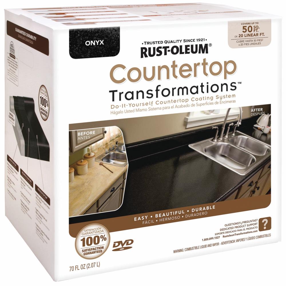 Rust-Oleum 258284 Countertop Transformations Onyx Semi-gloss Countertop Refinishing kit