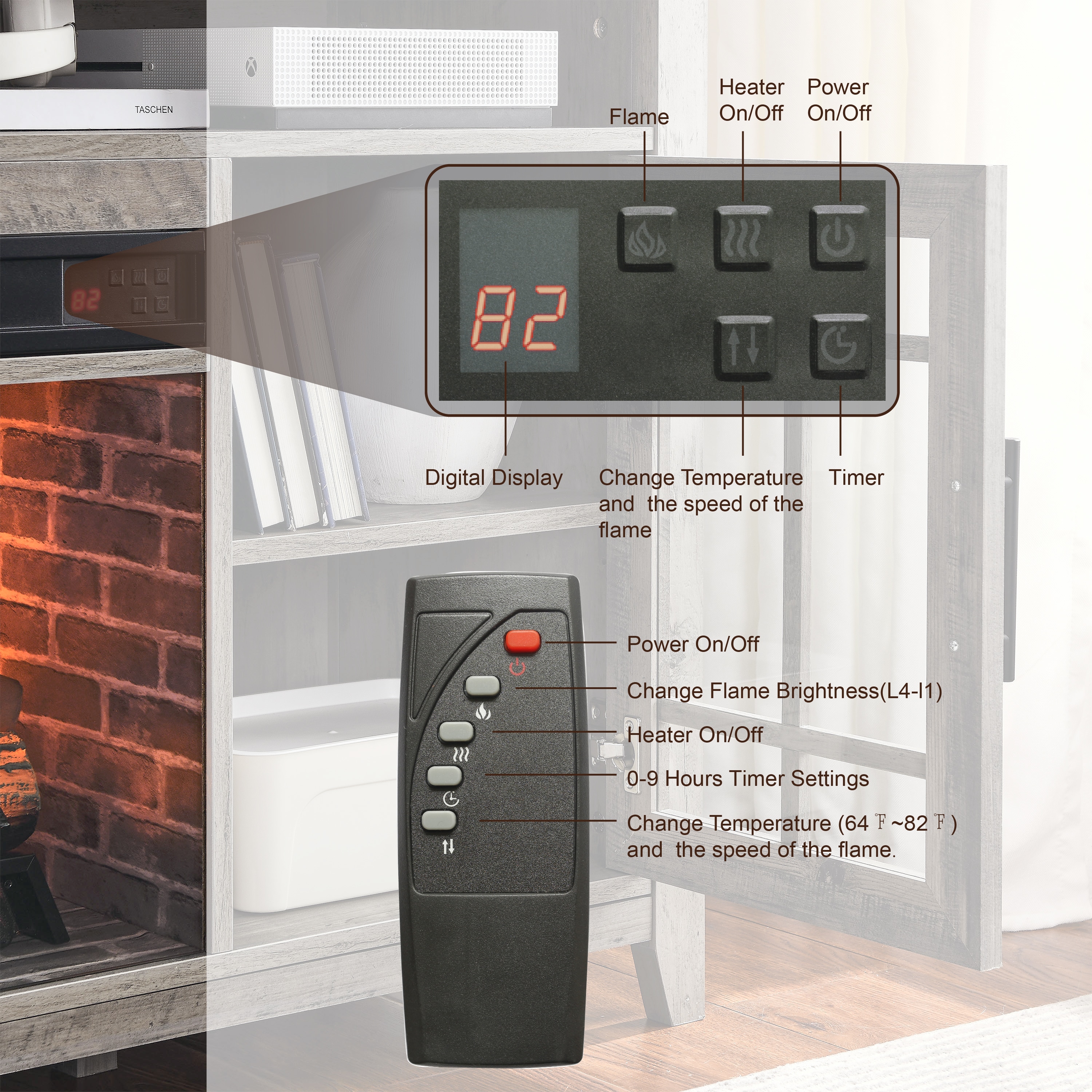 Clihome CL-CB72643 Electric-Fireplaces - View #6