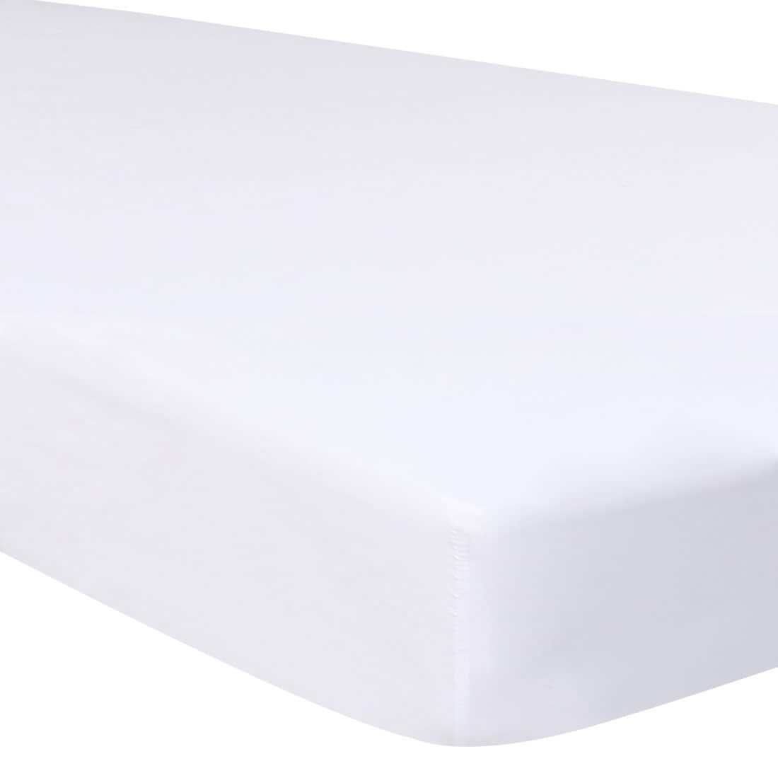 Unique Bargains Fitted Sheet Only Solid Color Fitted Bed Sheet with 15 Inch Large Pocket - Comfortable and Soft