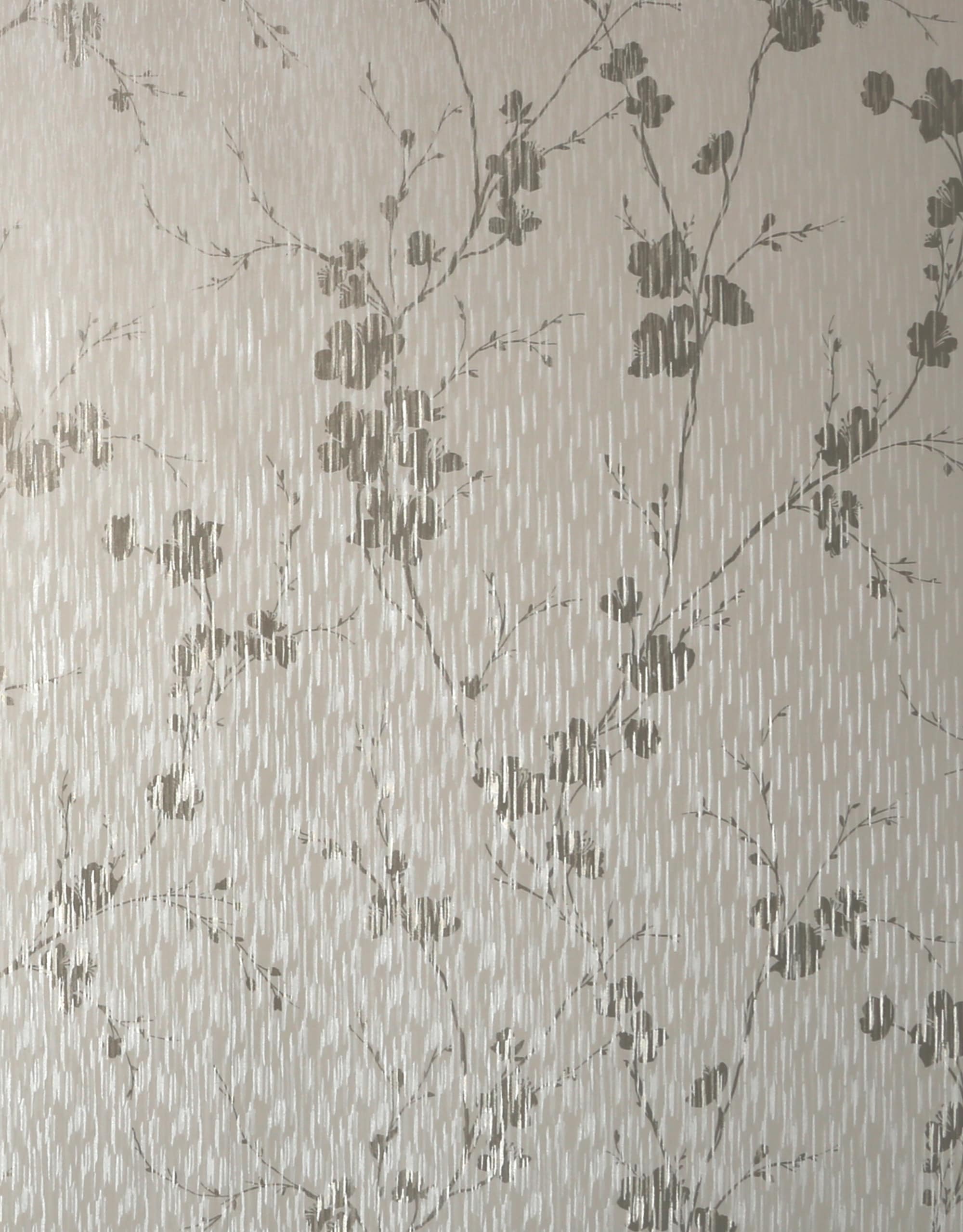 Graham & Brown 106602 Theia 56-Sq. Feet Cream Vinyl Textured Floral Unpasted Wallpaper