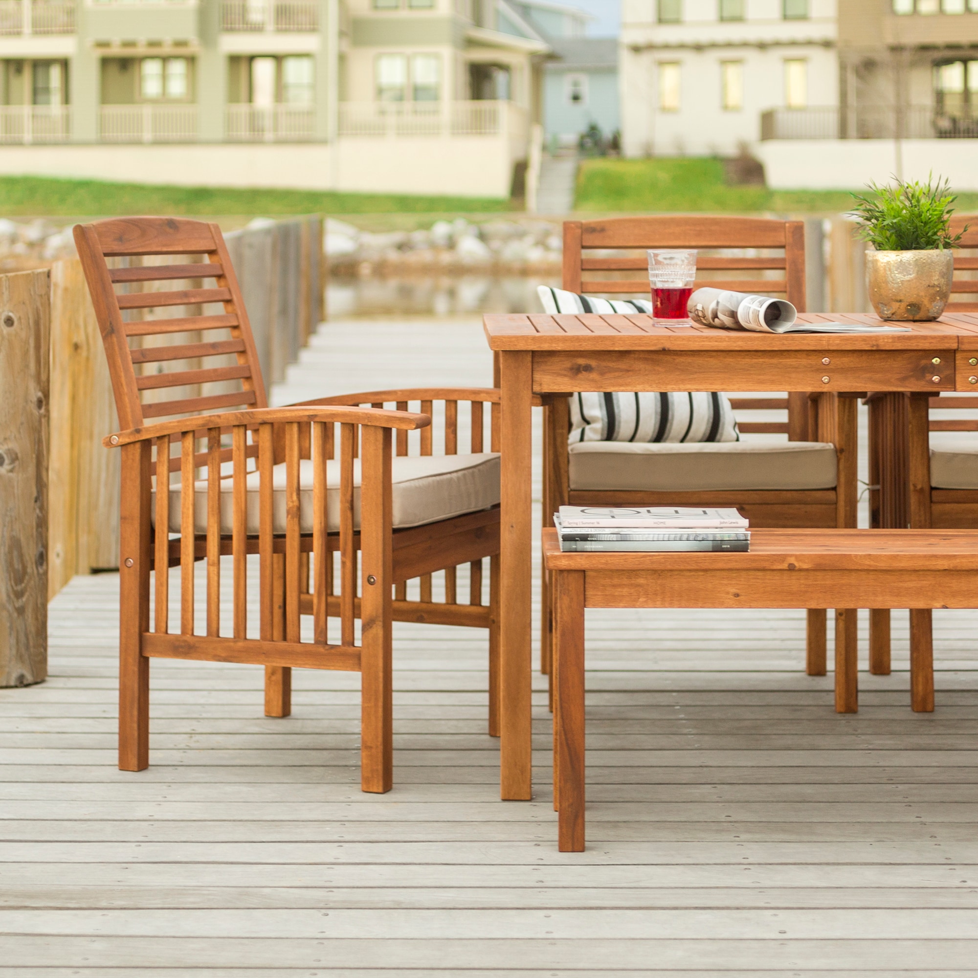Walker Edison LWW6SDTBR Patio-Dining-Sets - View #4