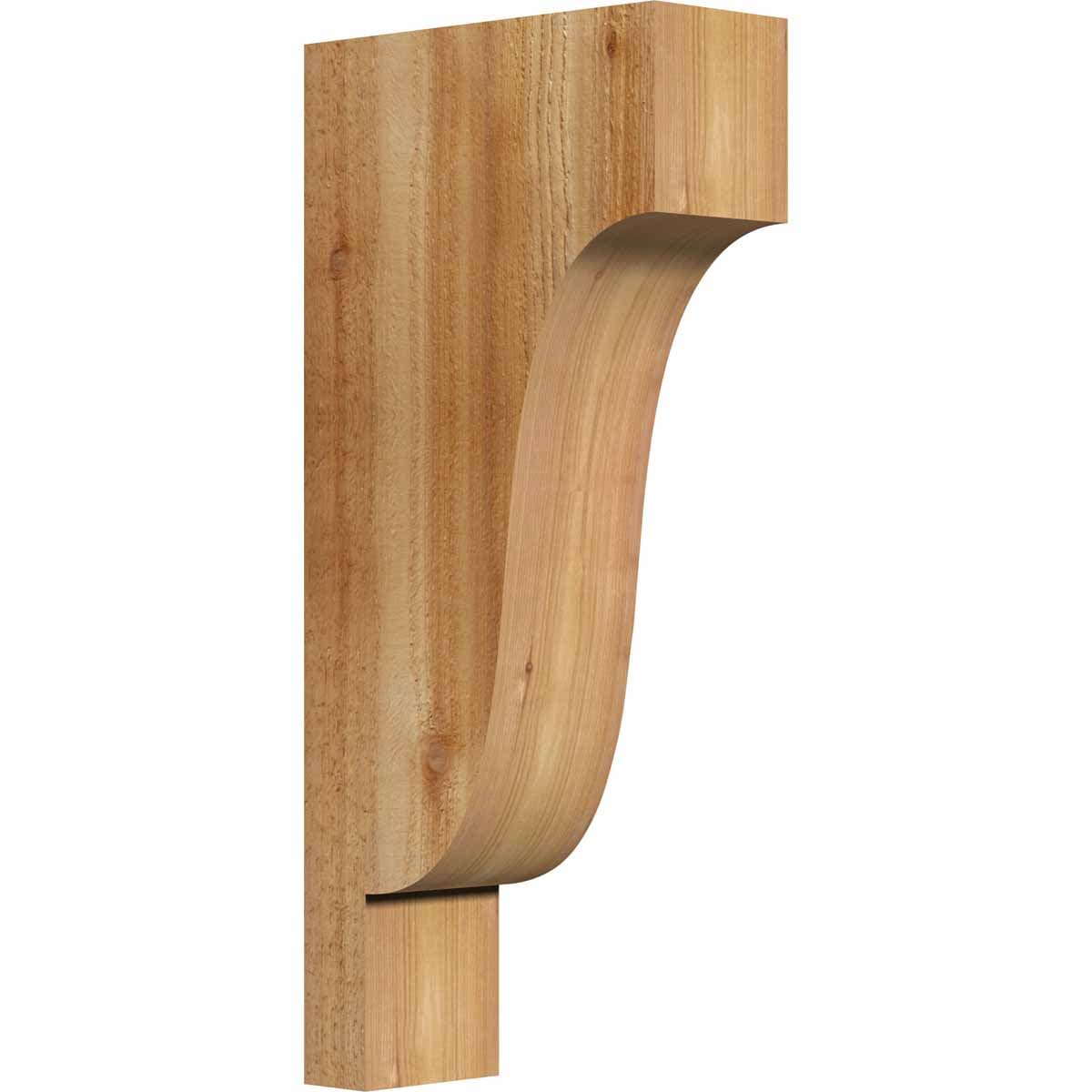 Ekena Millwork COR04X10X22NEW00RWR 4-in x 10-in x 22-in Newport Unfinished Western red cedar Wood Paintable/Stainable Corbel