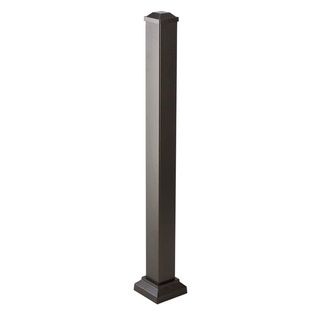 Impression Rail Express 3-in x 3-in x 3-1/4-ft Dark Bronze Aluminum Deck Post Sleeve | - TimberTech AZTIX3X3PK38BR