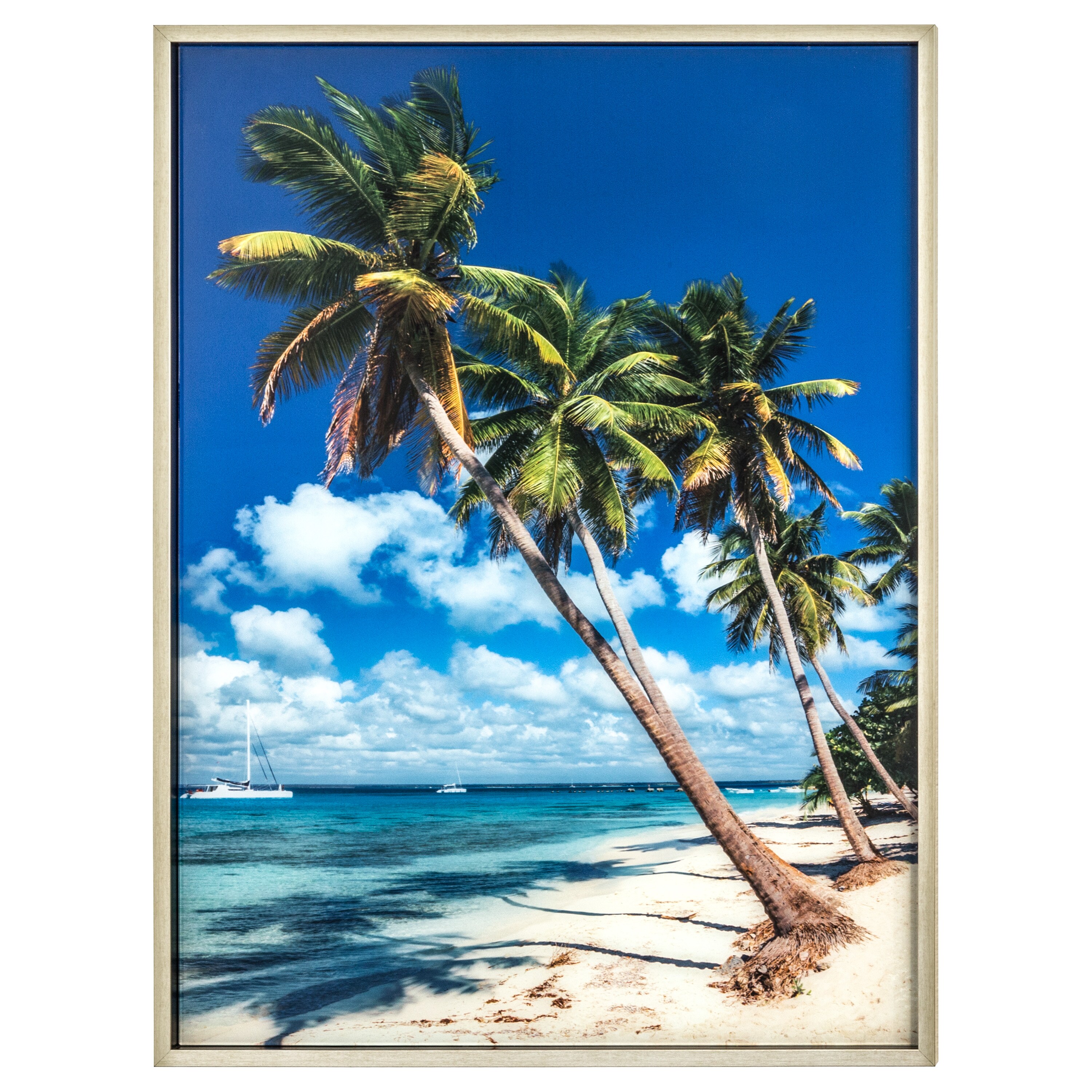 Yosemite Home Decor 3220004 Isle Retreat Unknown Silver Plastic 40-Inches H x 30-Inches W Landscape Canvas Print