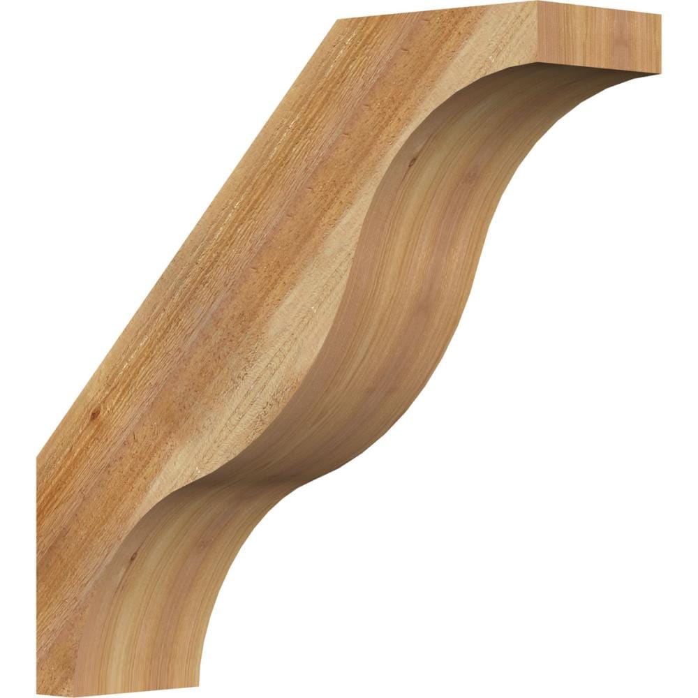 Ekena Millwork BRC06X22X22FST00RWR 6-in x 22-in x 22-in Western Red Cedar Unfinished Wood Funston Rough Sawn Knee Brace