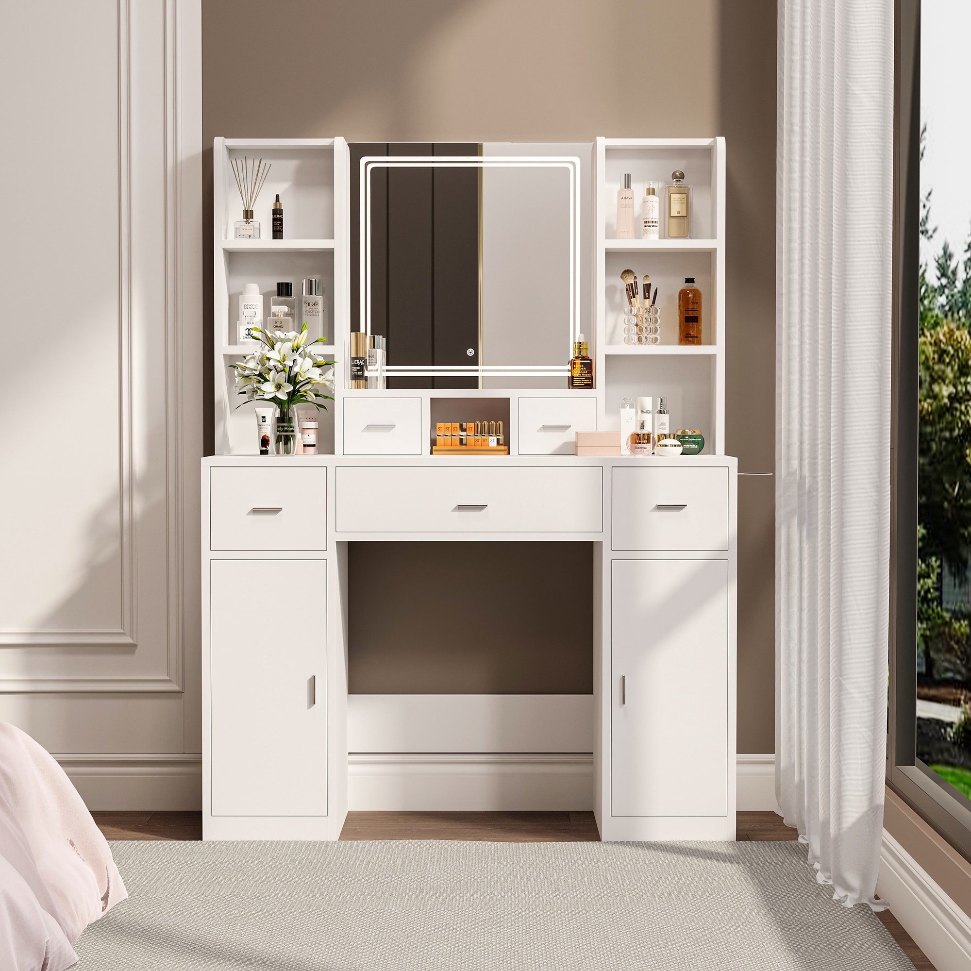 SINOFURN SYC080023WT Bedroom-Vanities - View #3