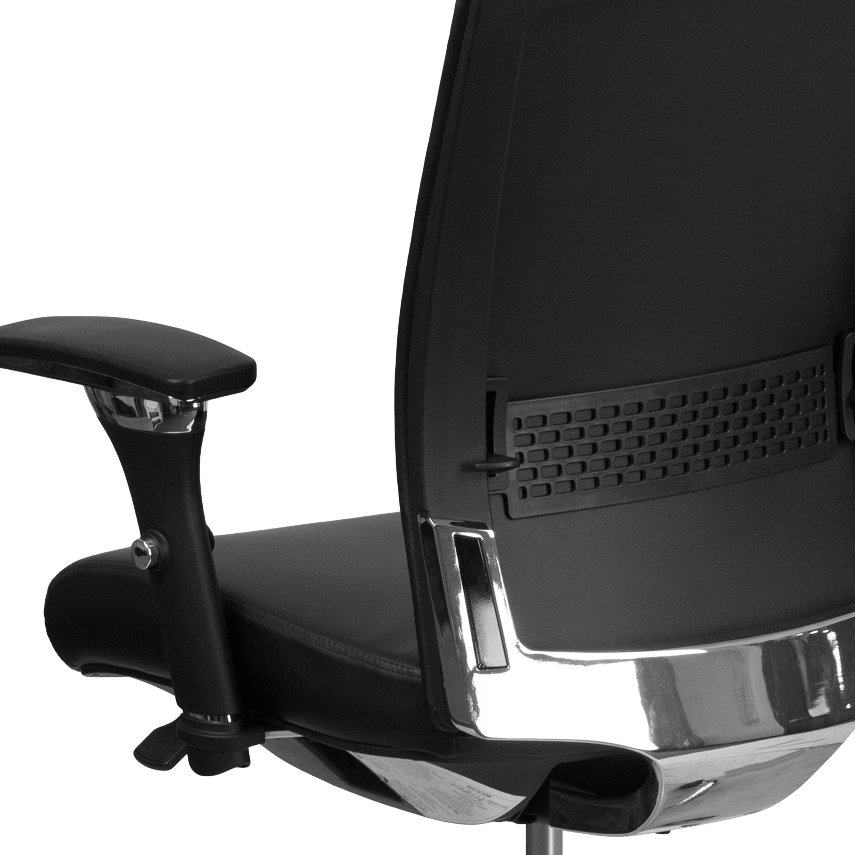 ErgoFlex Mid-Back Executive Black LeatherSoft Adjustable Swivel Chair