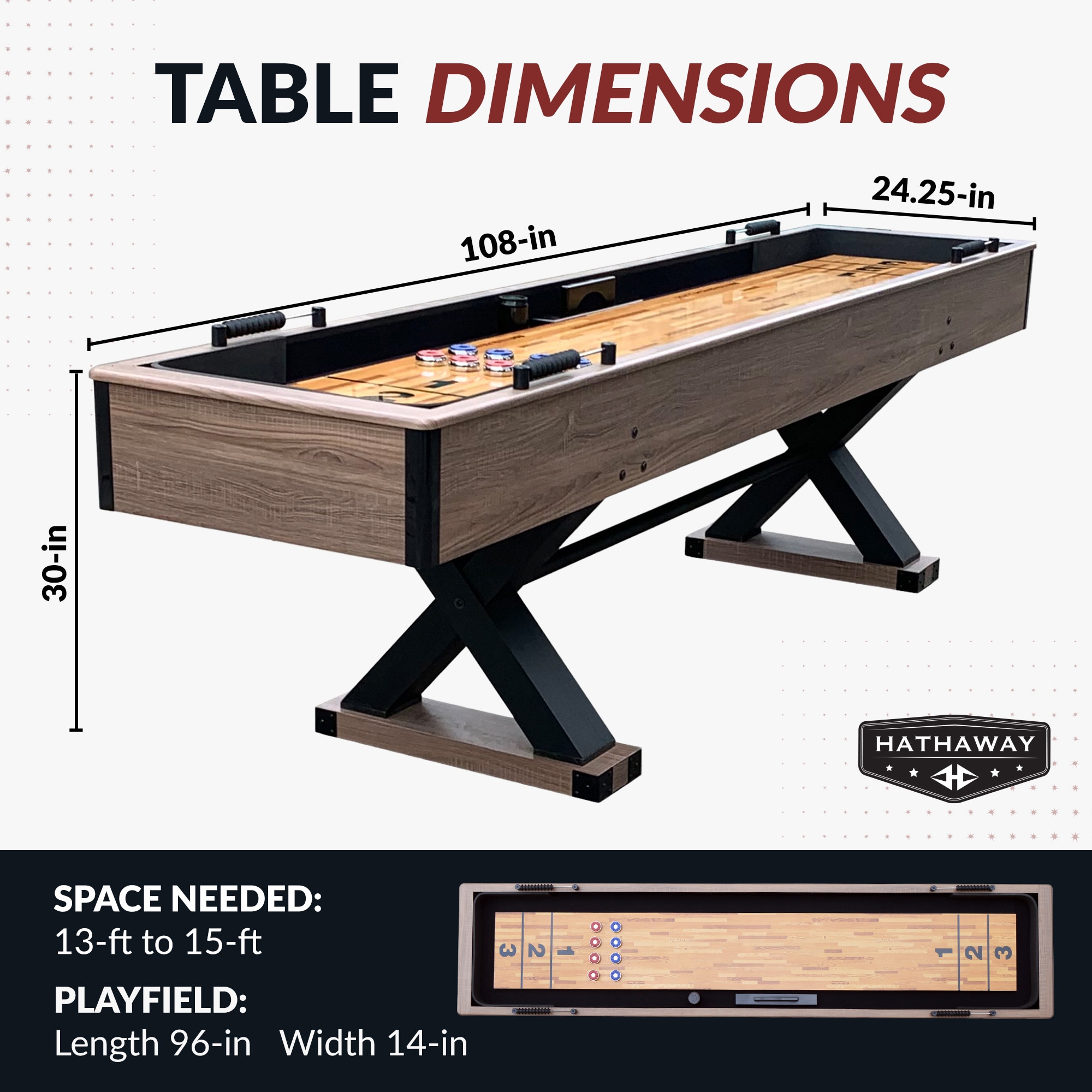 Hathaway BG50356 Shuffleboard-Table - View #2