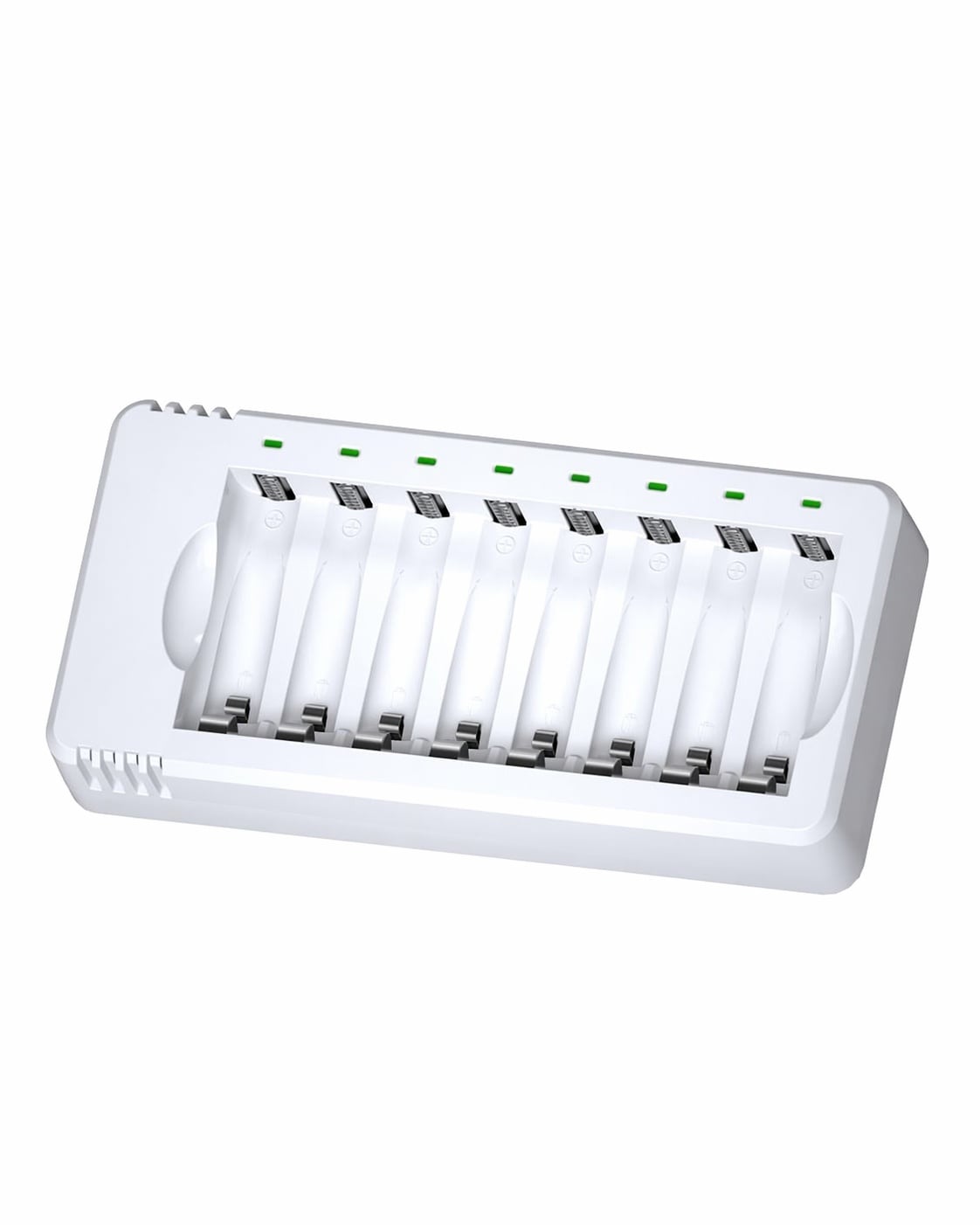 AOIZGMY  8 Bay Charger with Independent Slots USB High Speed Charging Smart Chip Type C Input for NiMH NiCd Cells Adapter Free Safe Reliable