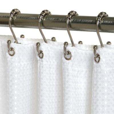Nickel Double Shower Hooks, Double Shower Curtain Hooks Brushed Nickel