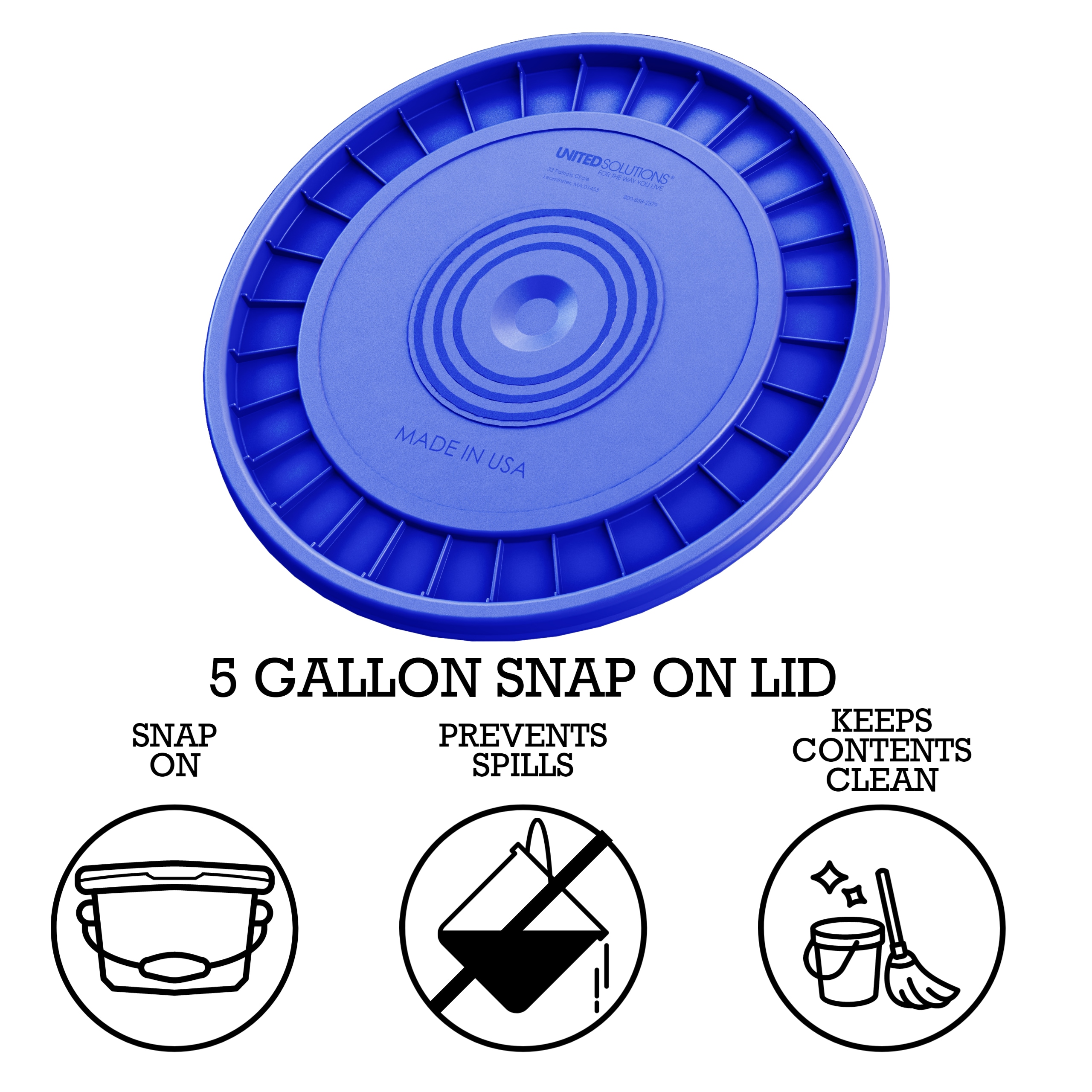 2 Gallon Bucket With Snap-On Lid