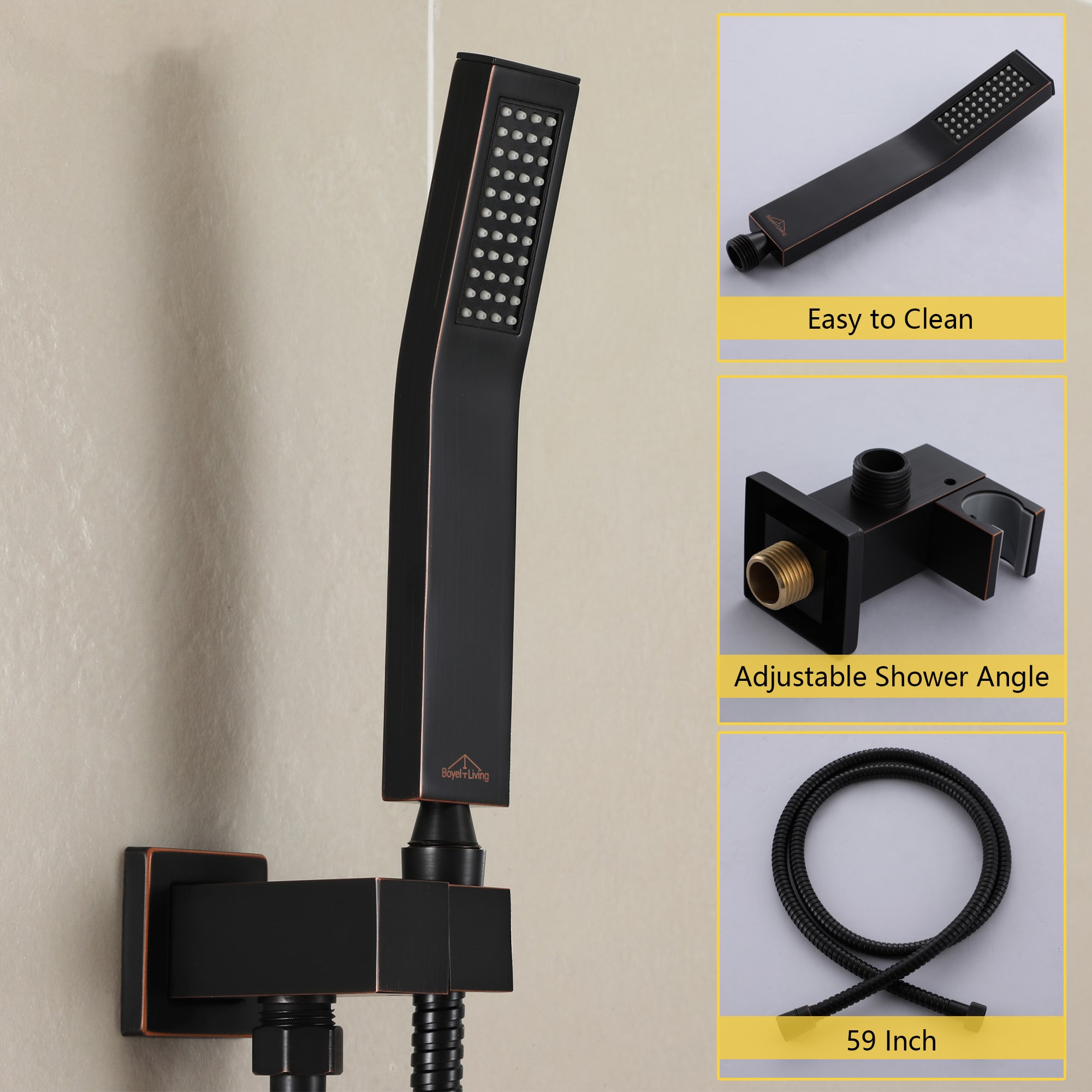 CASAINC CS3602-10MB Showerhead-Bar-Panels - View #5