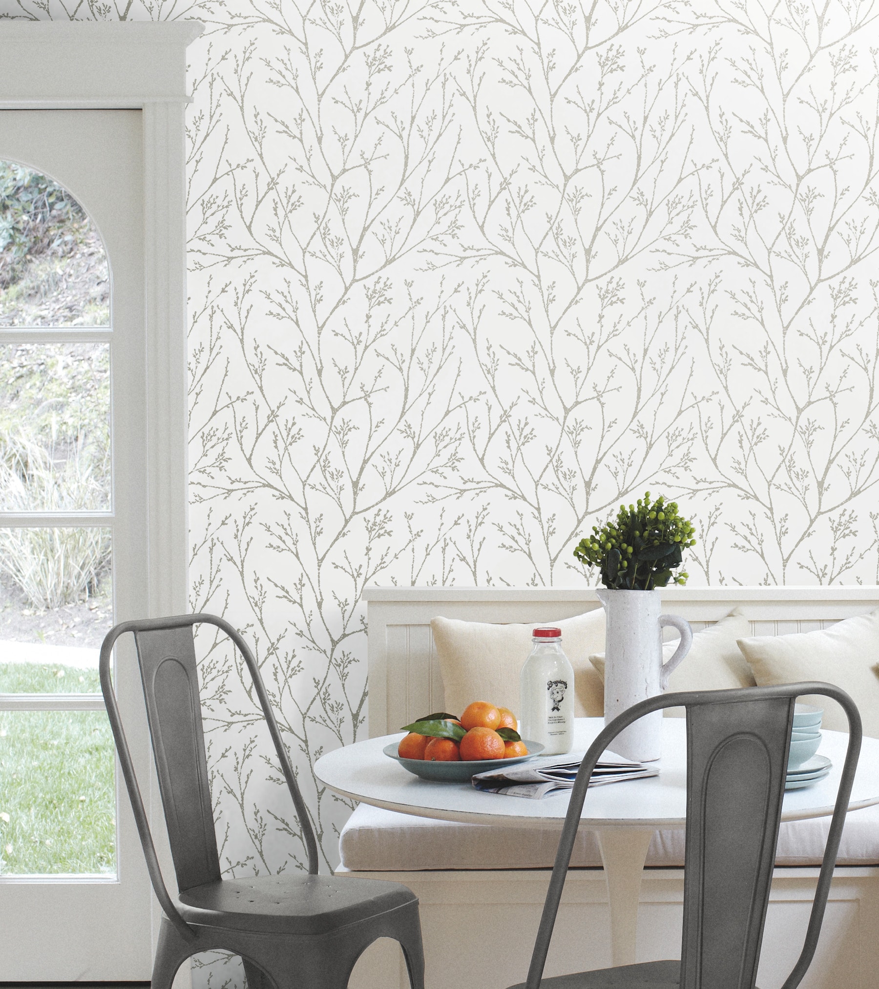 InHome 28.2-sq ft White Vinyl Novelty Self-adhesive Peel and Stick Wallpaper  in the Wallpaper department at