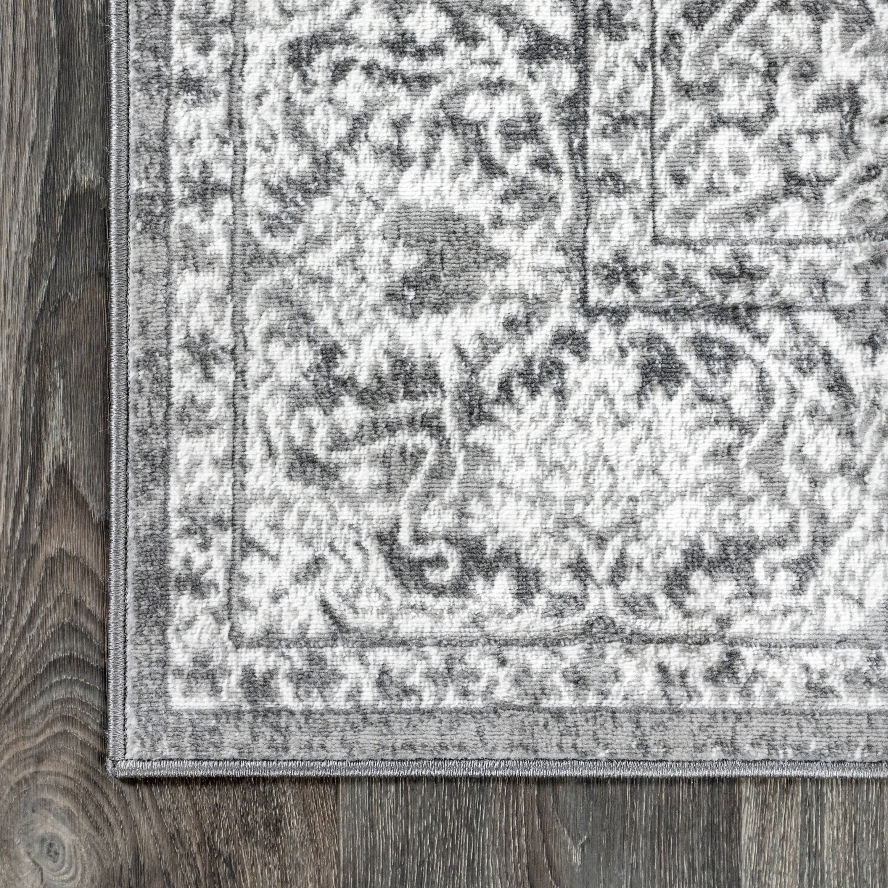 JONATHAN Y Modern Persian 5 X 8 Light Grey Indoor Border Vintage Area Rug  in the Rugs department at