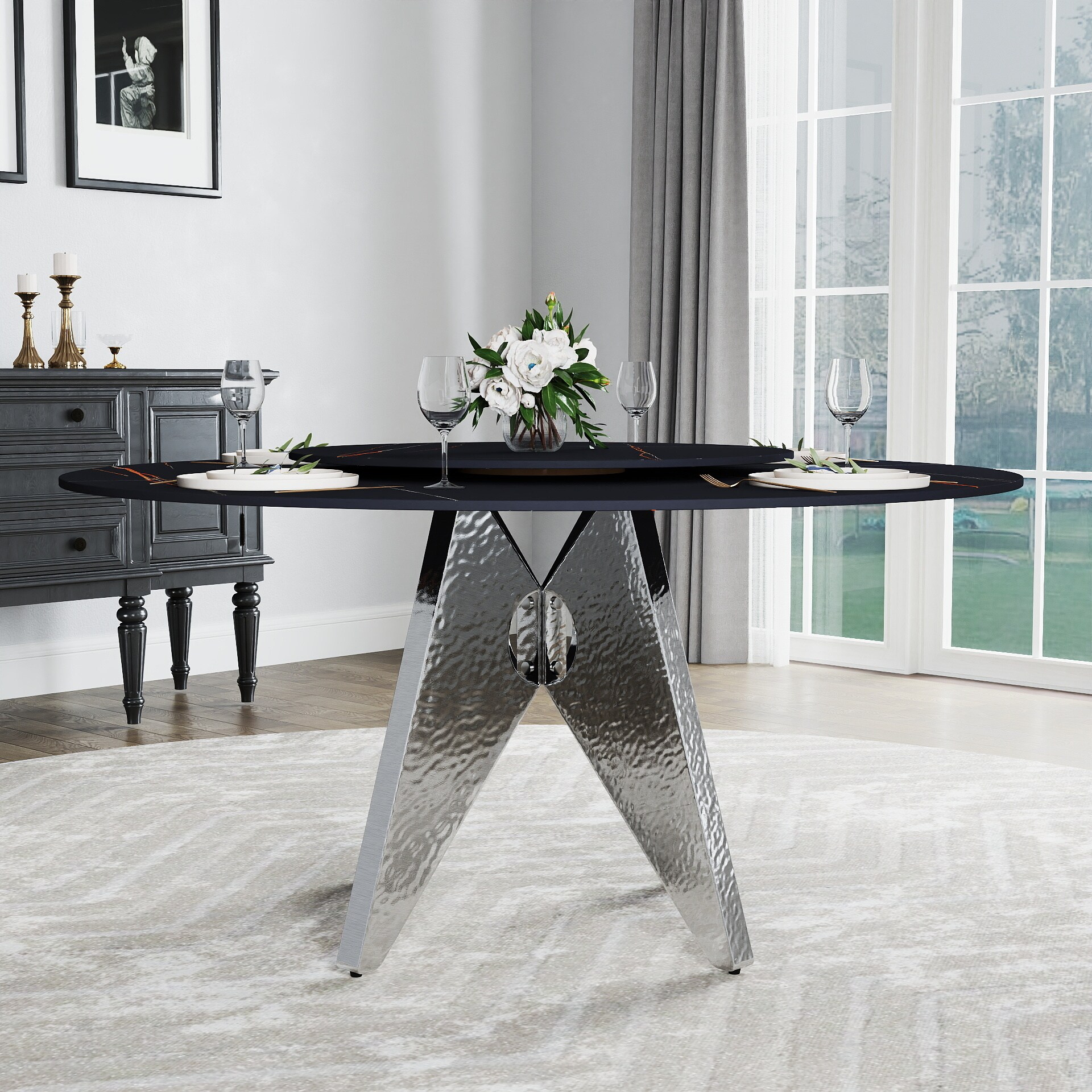 BuotiqHom DH-AT-150B80B-8S Dining-Tables - View #6