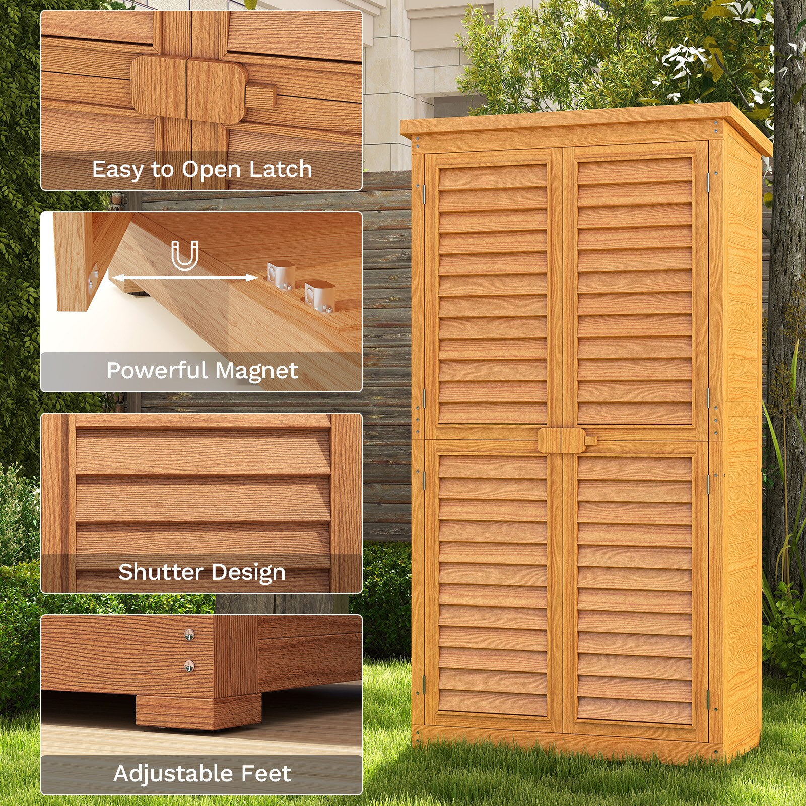 Patiowell WES-PS23-0222-MBG Wood-Storage-Buildings - View #5