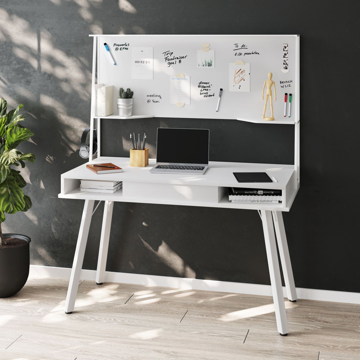 JASMODER RTA-4820D-WHT 23.50-Inches Multiple colors/finishes Modern/Contemporary Writing desk