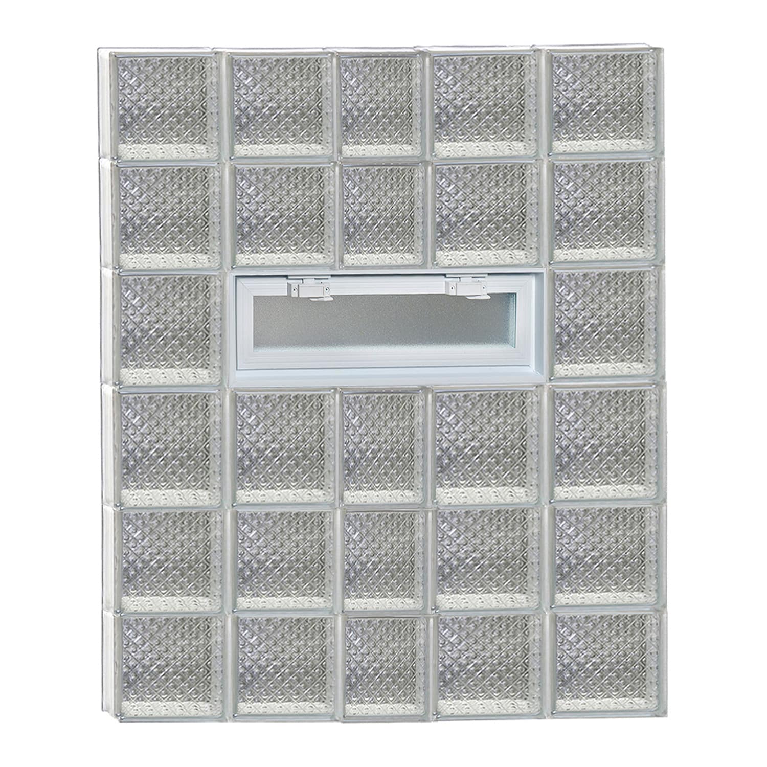 REDI2SET V3848DP Diamond Glass 36-3/4-in x 46-1/2-in Frameless Replacement Vented Glass Block Window