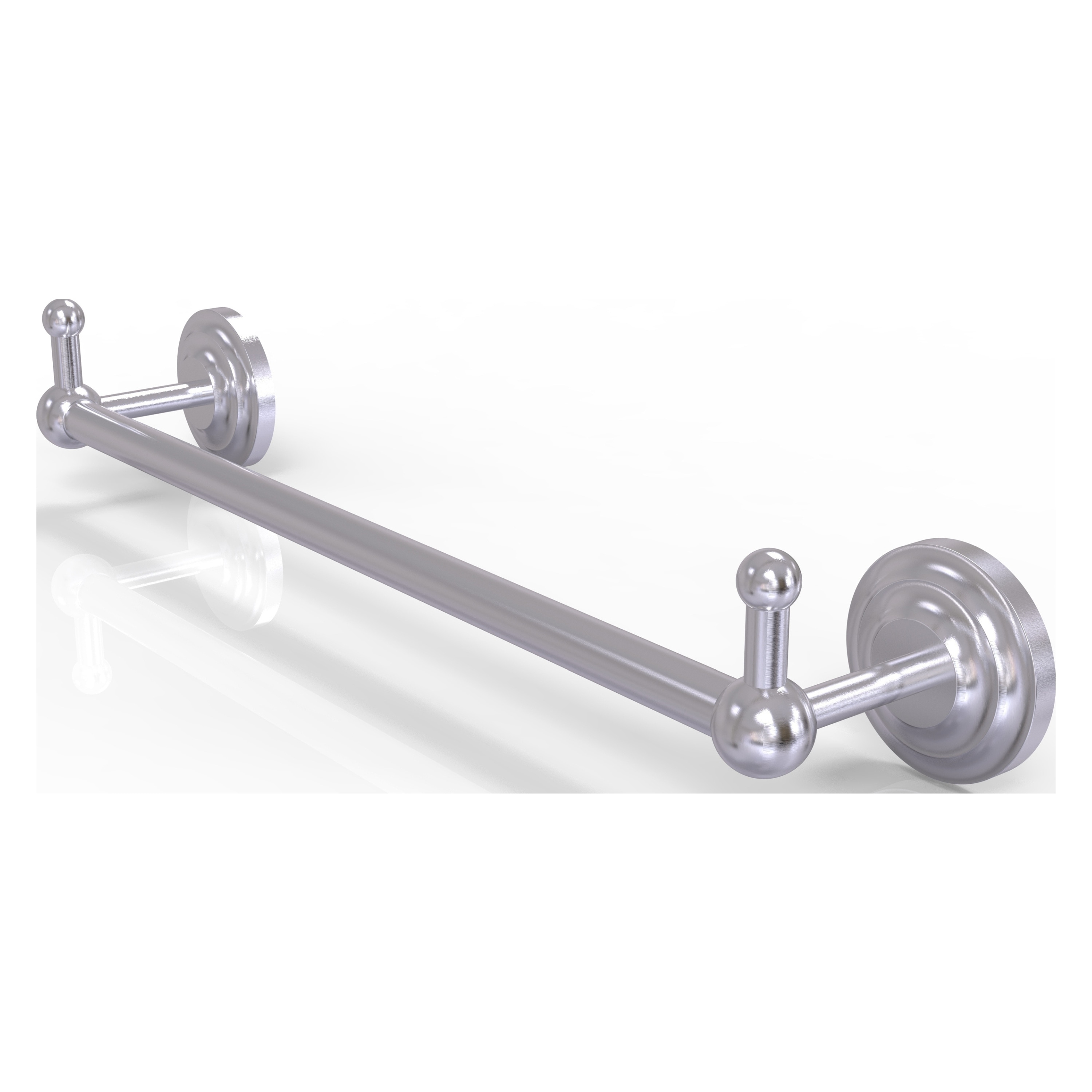 Allied Brass PQN-41-24-PEG-SCH Prestige Que New 24-in Satin Chrome Wall mount Single Towel Bar