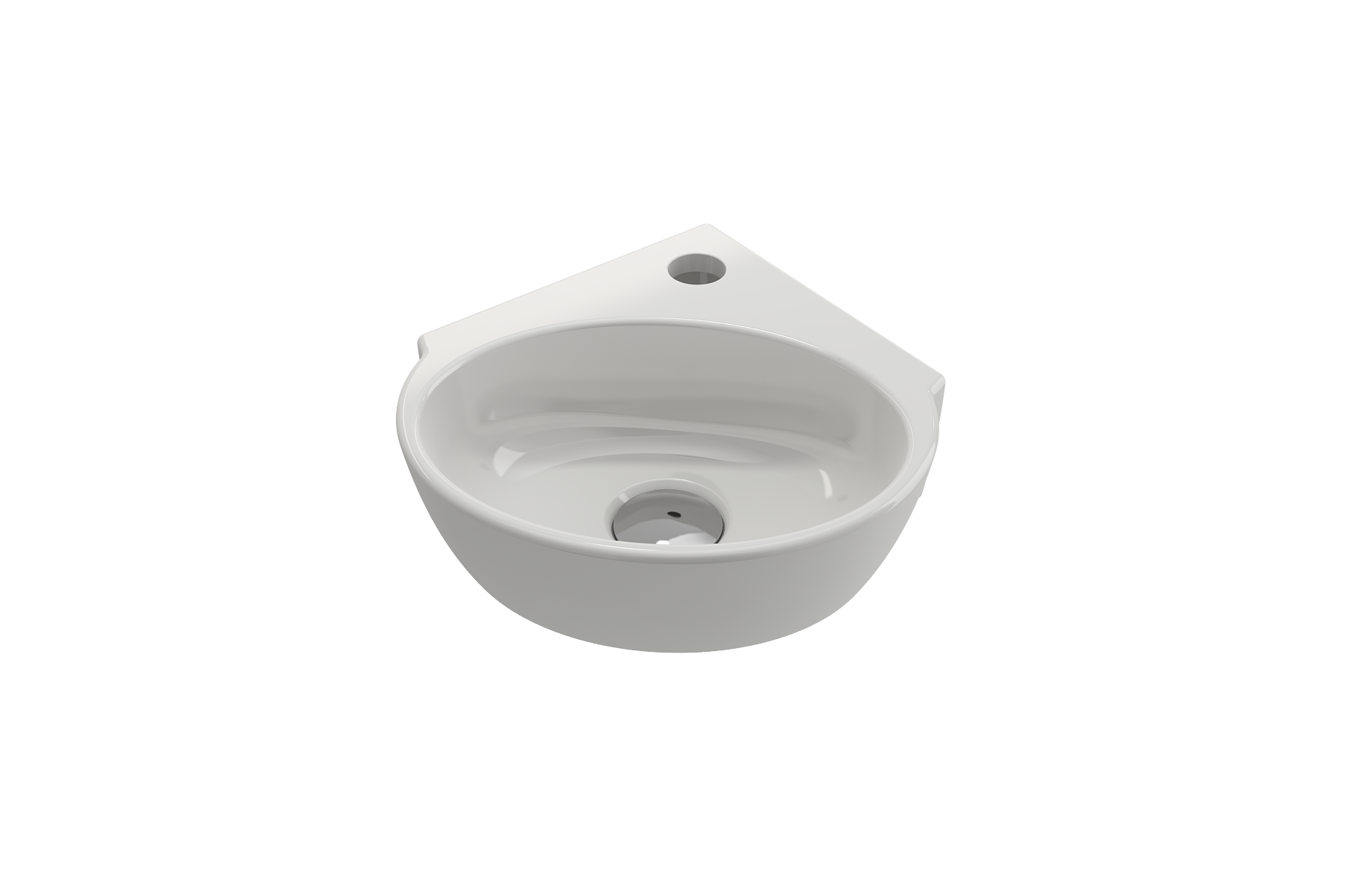BOCCHI 1392-001-0126 Fire clay Wall-mount Irregular Modern White Bathroom Sink ( 12.5-Inches x 11.75-Inches )