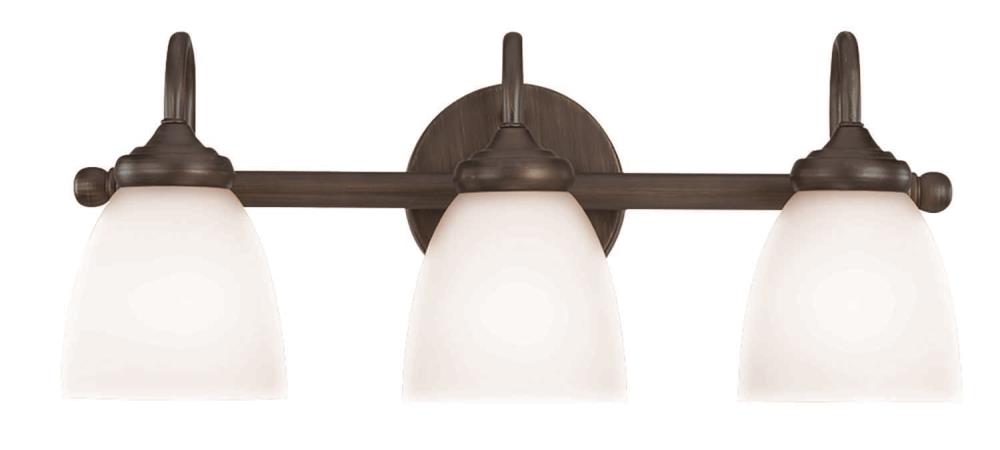 Craftmade 26103-BZ-WG Spencer 3-Light Bronze Transitional Vanity Light