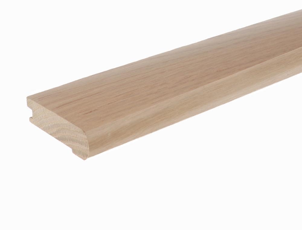 Flexco 3414838 2.75-in x 78-in x 0.8125-in French Oak Ivory Prefinished Wood Oak Flush Stair Nosing