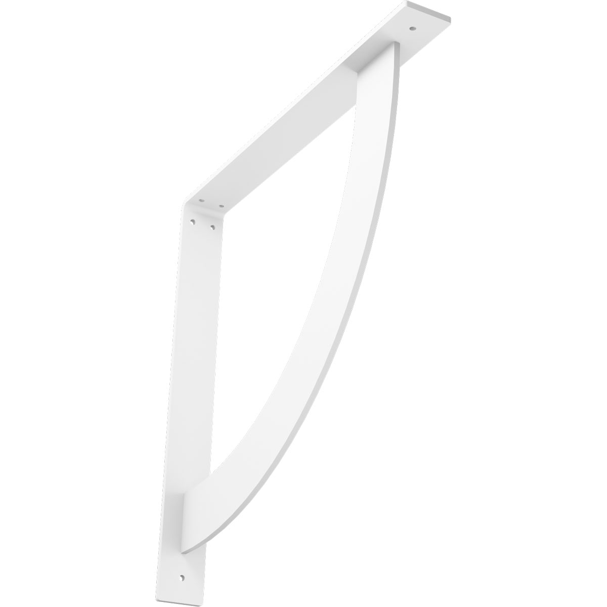 Ekena Millwork BKTM02X18X18BUPWH Bulwark 18-in x 2-in x 18-in Primed Steel Countertop support bracket