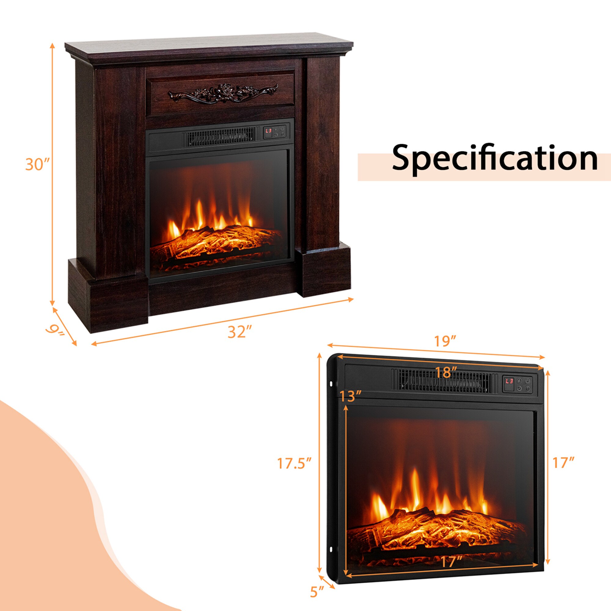 Goplus FP10103US-NA Electric-Fireplaces - View #2