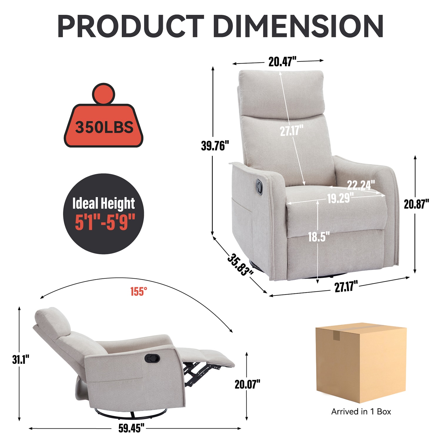 GZMR GZ-W1803RC79 recliners - View #10