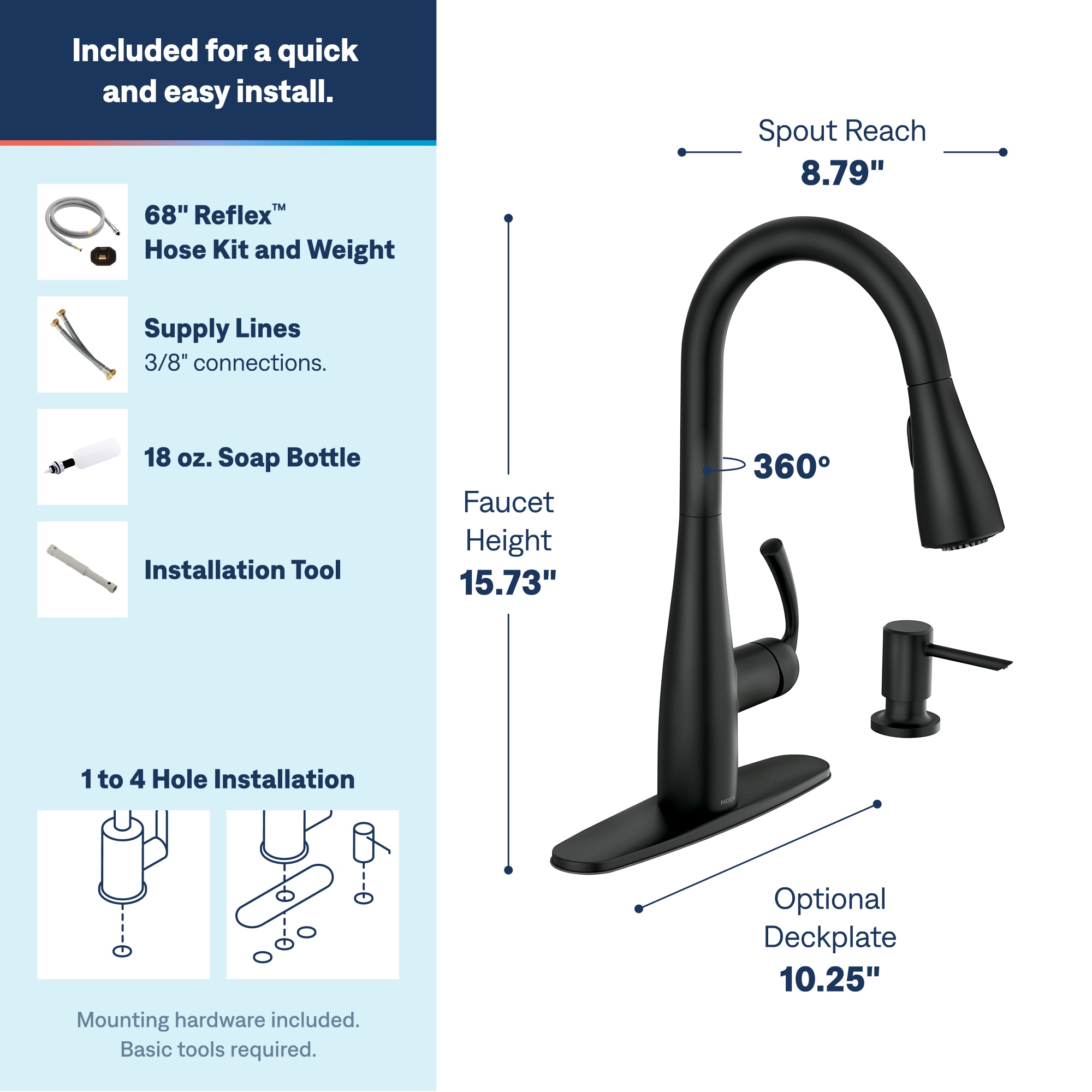 Moen 87014BL Kitchen-Faucets - View #3