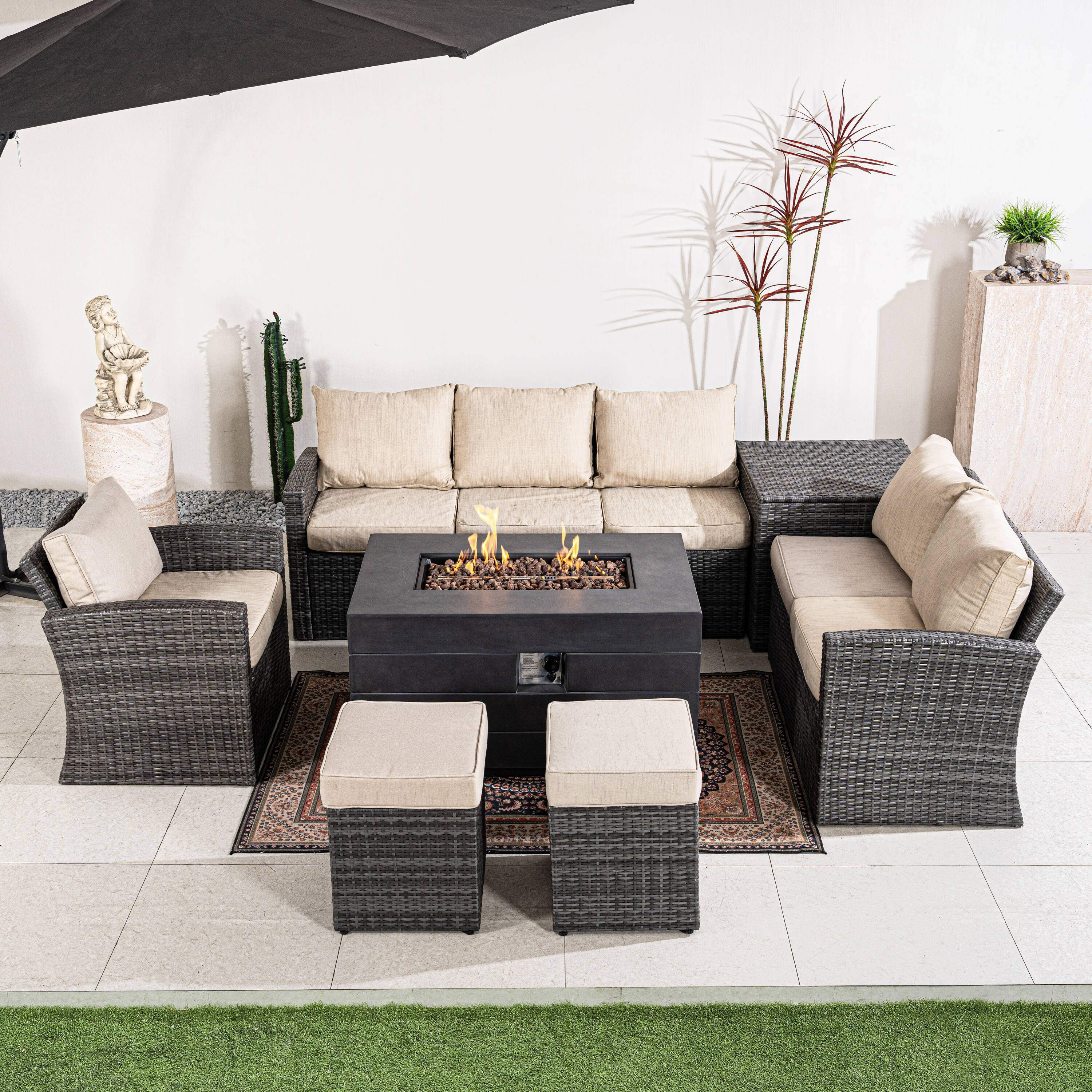 Direct Wicker DWG-1403BG2150D Patio-Conversation-Sets - View #3