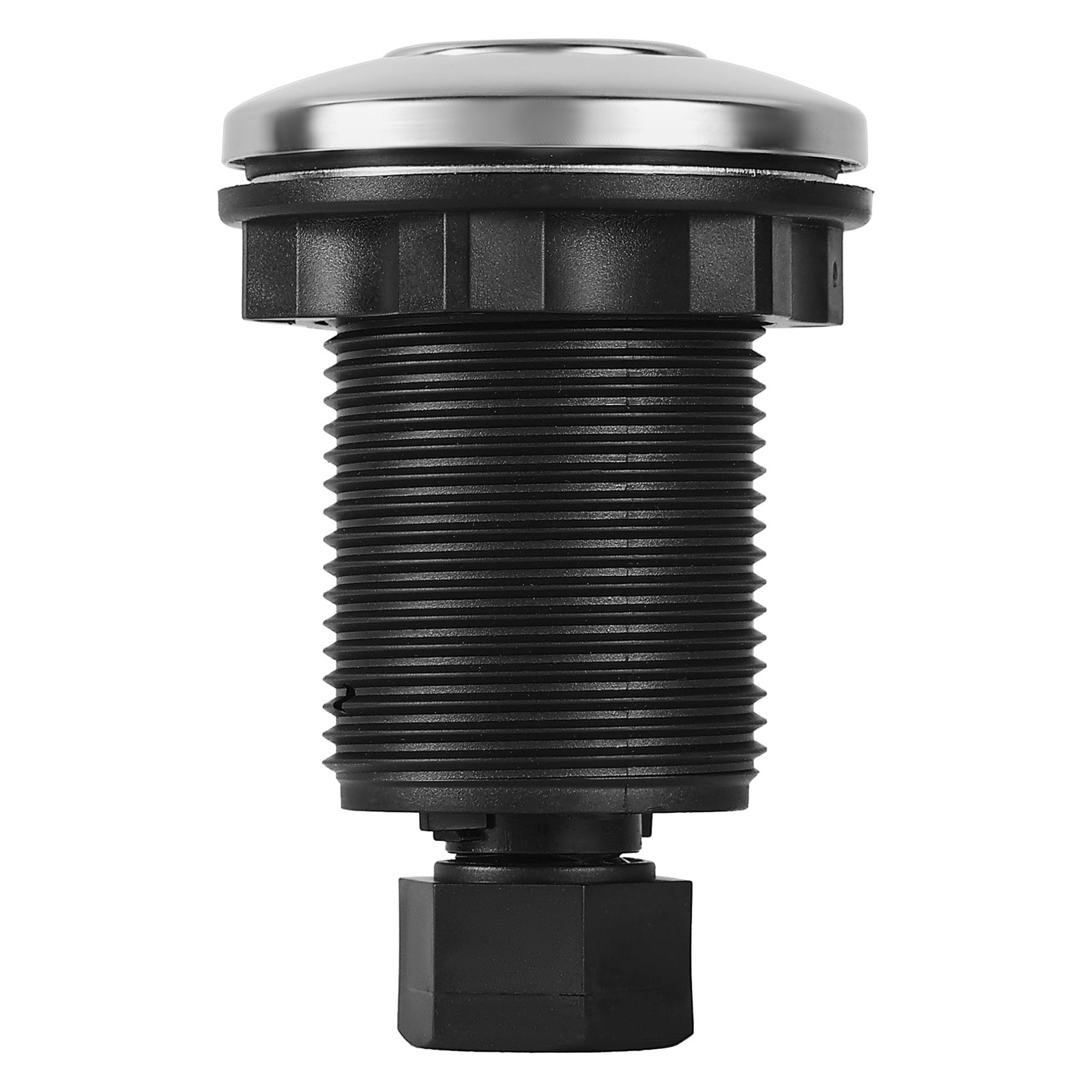 VEVOR SCLJCLQKQKGT15677V1 Garbage Disposal Air Switch Kit  Dual Outlet Sink Top Air Switch for Food Waste Disposal  2.5-inch Chrome-Plated Stainless Steel ON/OFF Air Push Button  Suitable for Stainless Steel Countertops