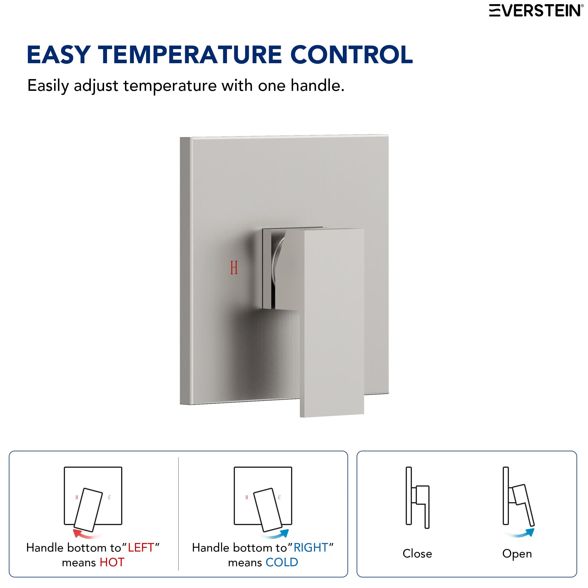 EVERSTEIN SFS-1130-NK Showerhead-Bar-Panels - View #8
