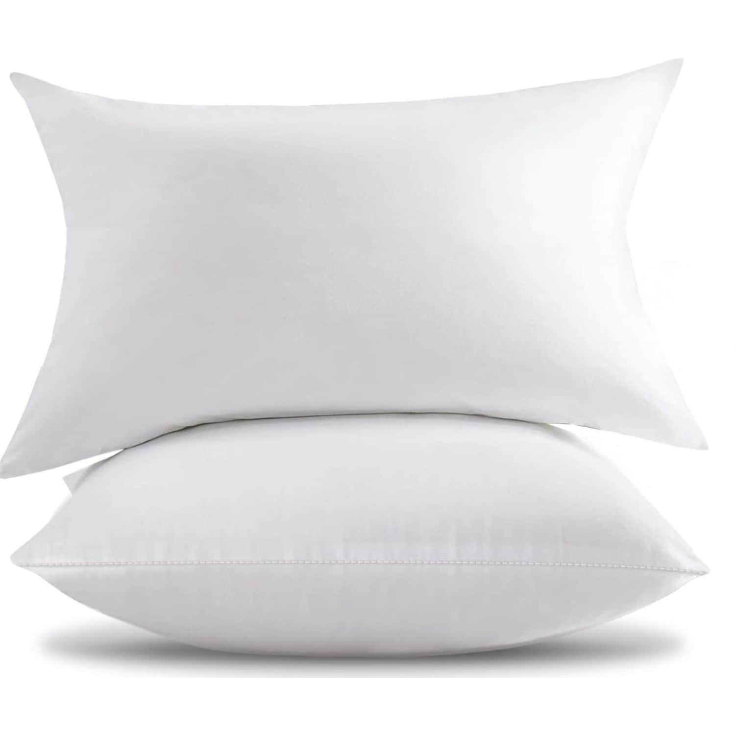 Sggvecsy Cotton Throw Pillow Inserts  2Pack Down Alternative Fluffy Pillow Filler for Couch Bed Sofa