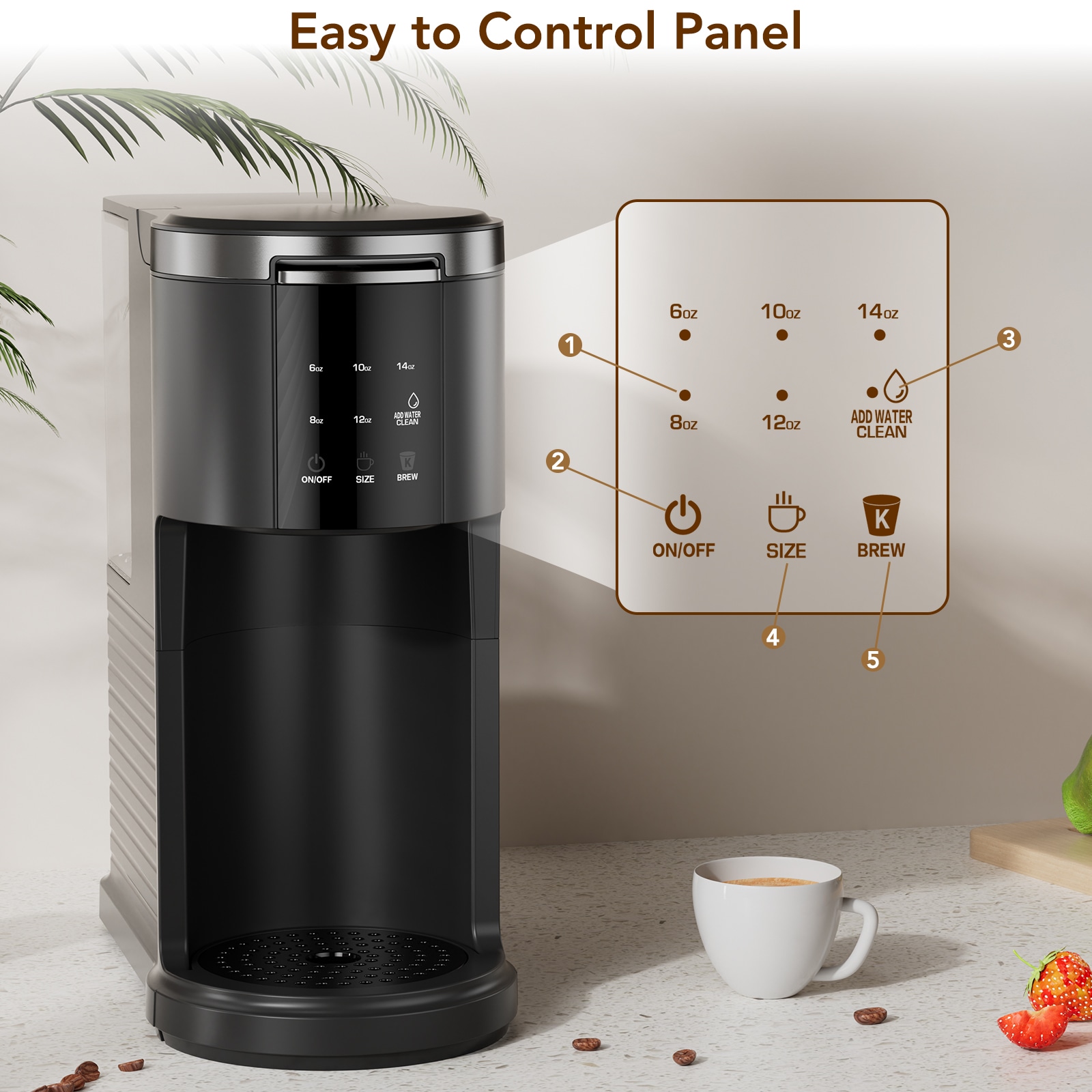 COWSAR LSCM3729E-BLACK Coffee-Makers - View #2