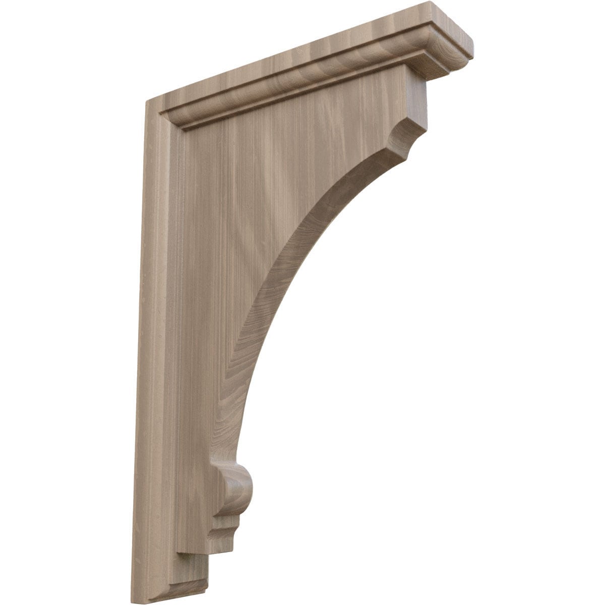 Ekena Millwork BKTW02X08X12TMWA Thompson 2-1/2-in x 8-in x 12-in Walnut Brown Wood Standard bracket