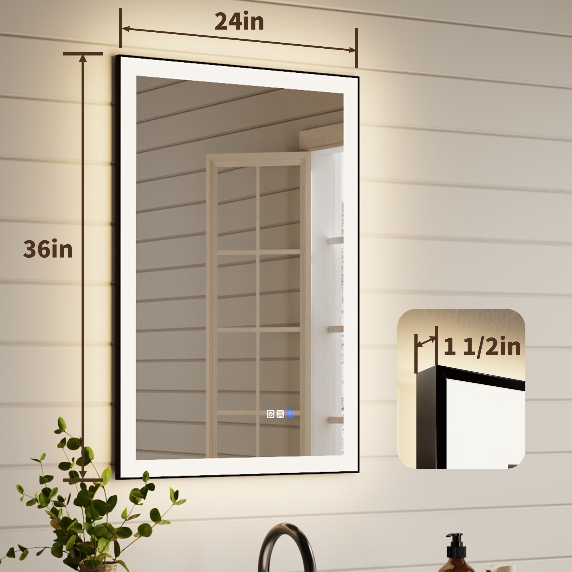 ExBrite EXBM2828V12FBX Framed-Bath-Mirrors - View #14