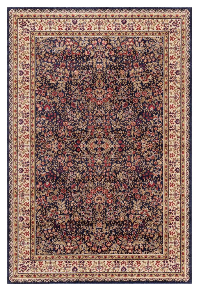 Concord Global 41146 Valencia 7 x 9 Navy Floral Area Rug
