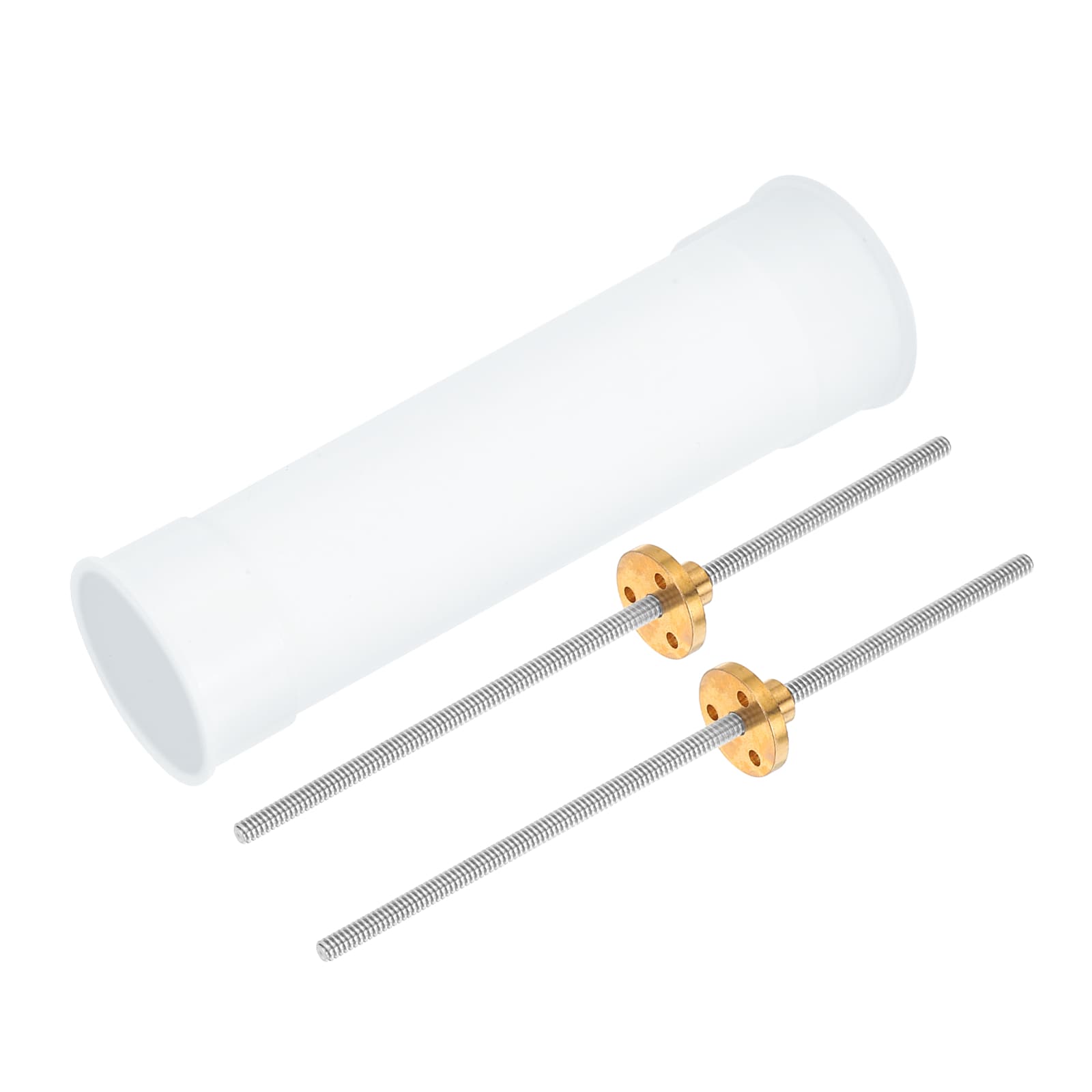 Unique Bargains 2pcs 100mm Tr4X1 Lead Screw with Brass Nuts (1mm Pitch 1 Start 1mm Lead) 304 Stainless Steel Screw Bar Printer Upgrade Parts with Plasticpcsaging Tube Silver